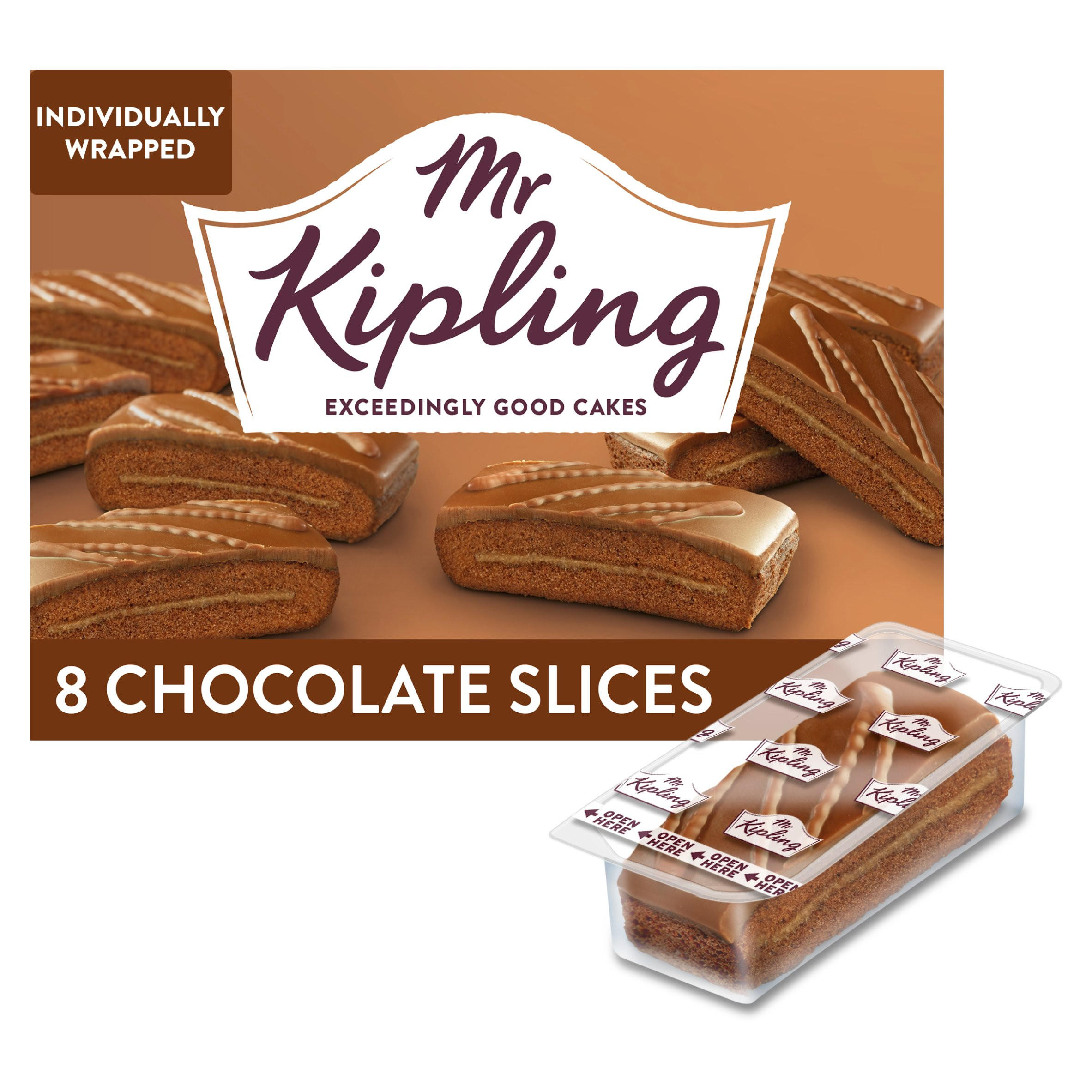 Mr Kipling Milk Chocolate Cake Slices 8 Pack