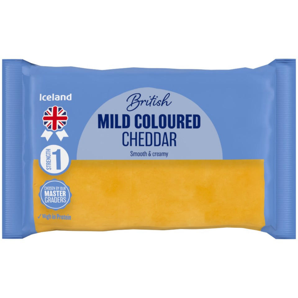 Iceland British Mild Coloured Cheddar 400g