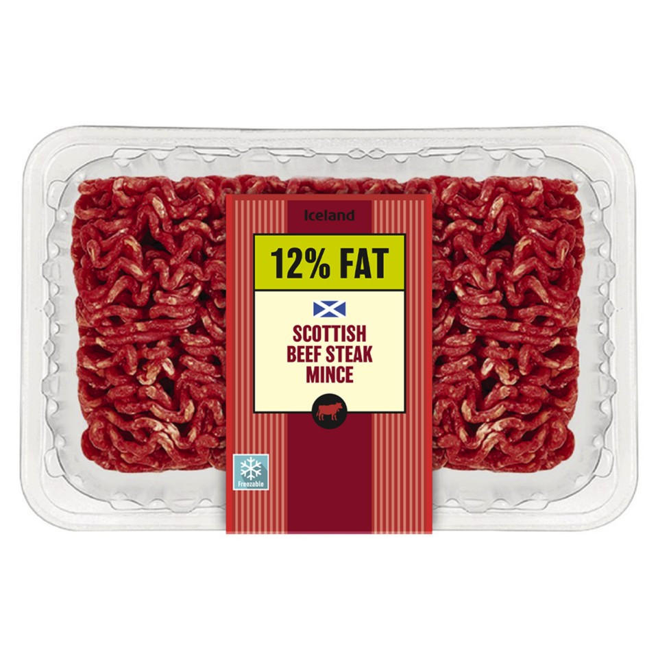 Iceland Scottish Beef Steak Mince 12% Fat 375g
