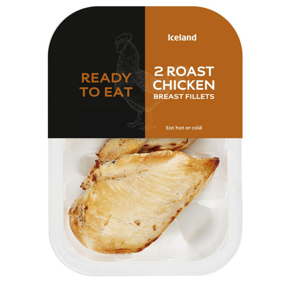 Iceland 2 Roasted Chicken Breast Fillets 190g