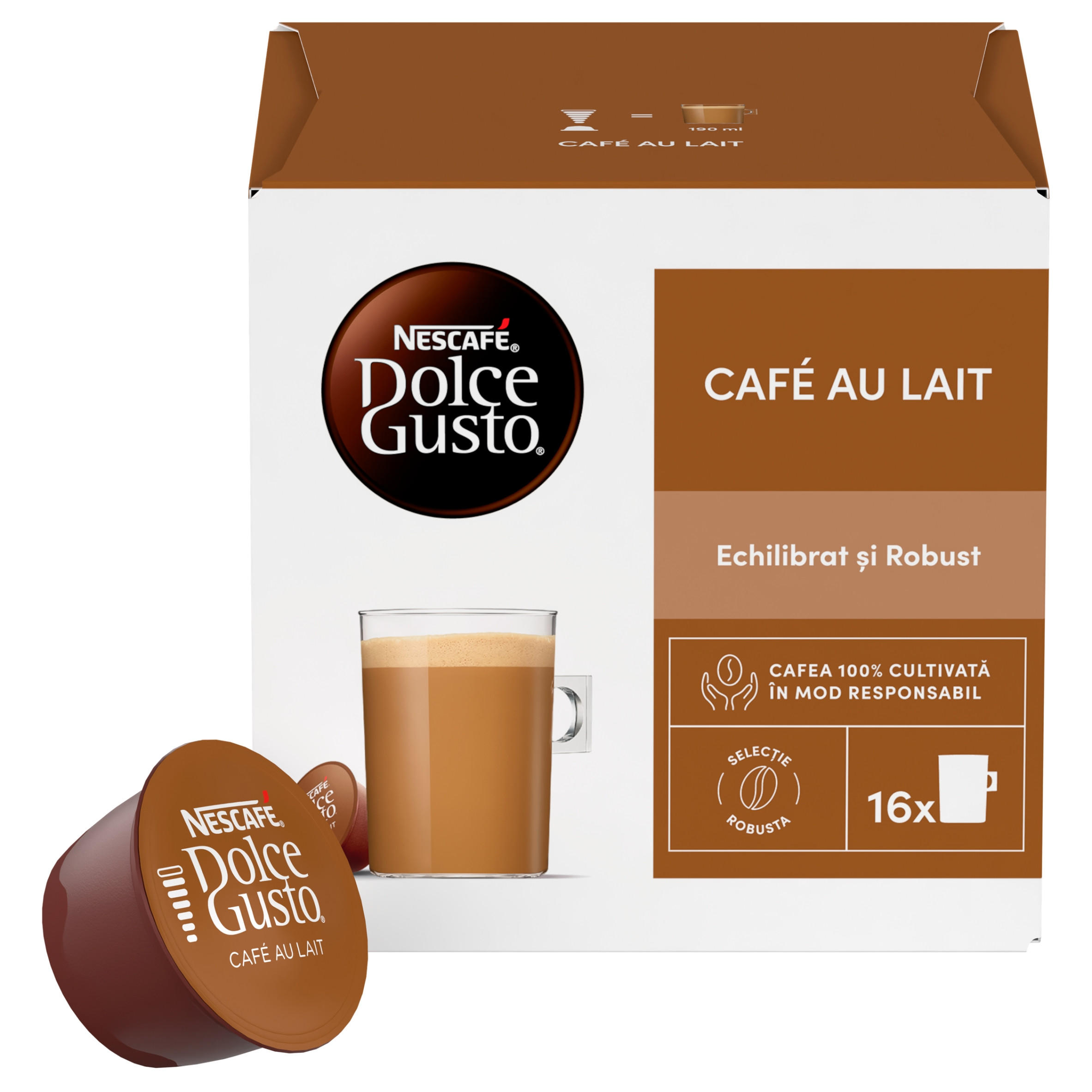 Nescafe Dolce Gusto Café au lait coffee pods x16