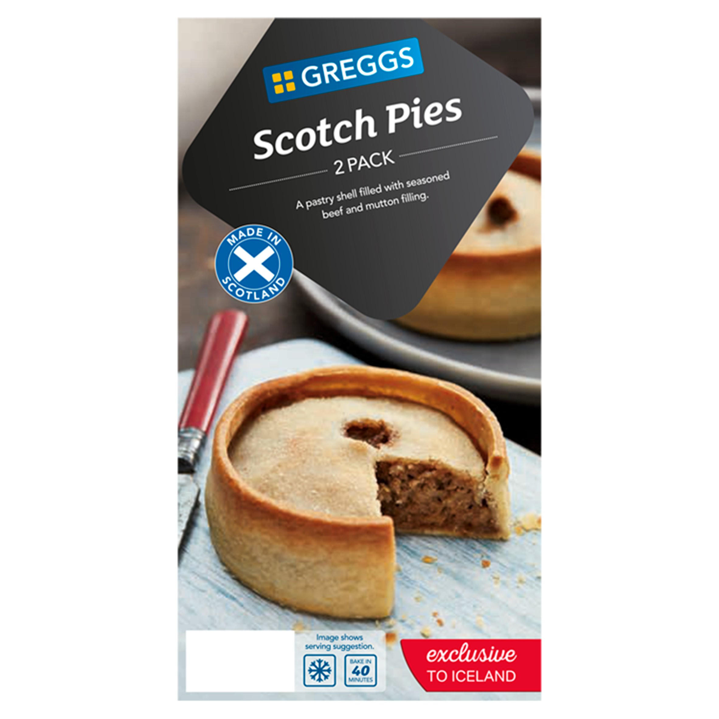 Greggs 2 Scotch Pies 282g