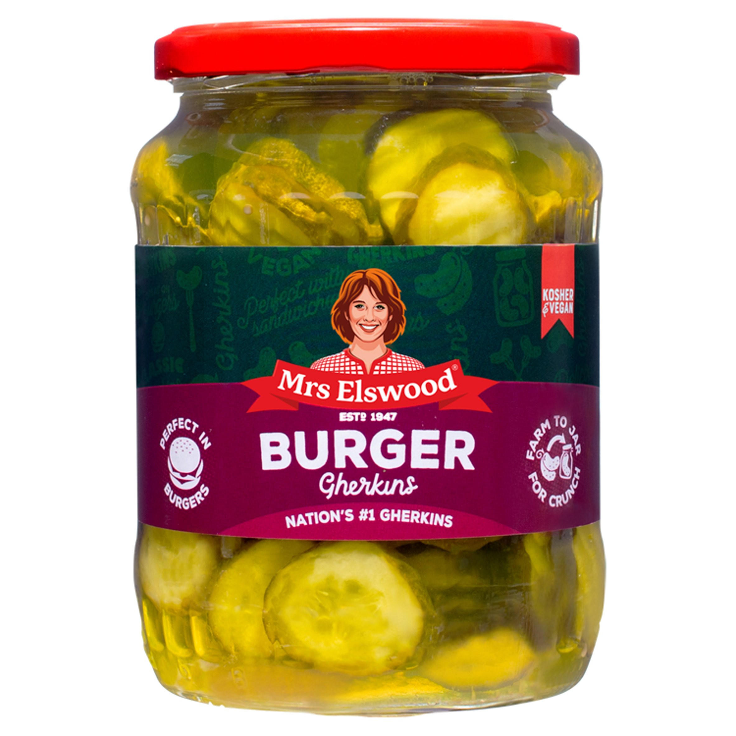 Mrs Elswood Burger Gherkins