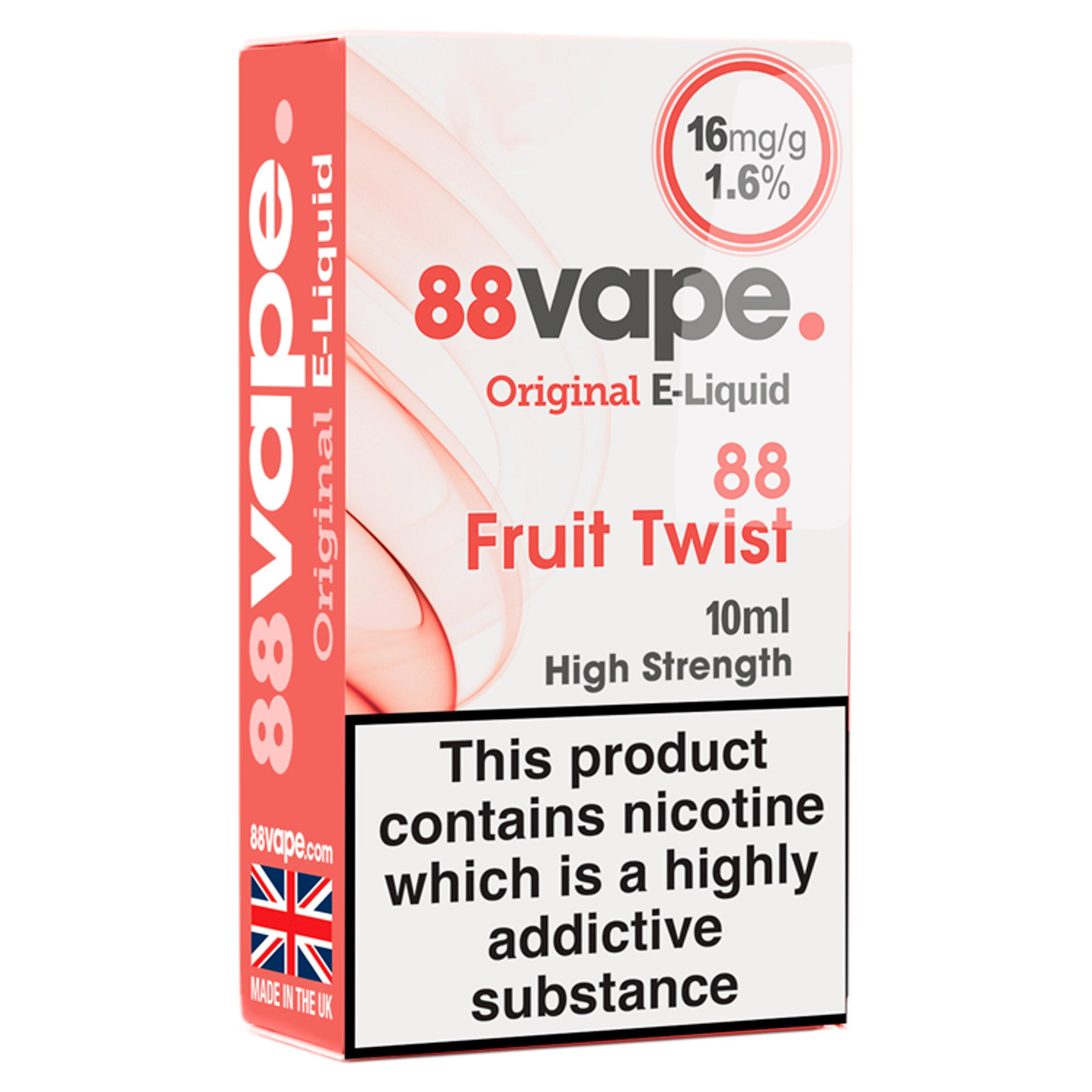 88Vape Original E-Liquid 16mg 88 Fruit Twist 10ml