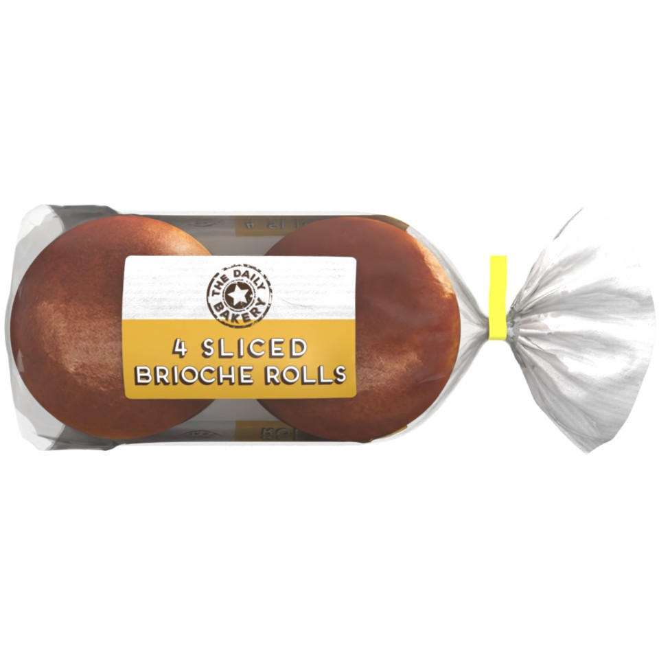 The Daily Bakery 4 Sliced Brioche Rolls