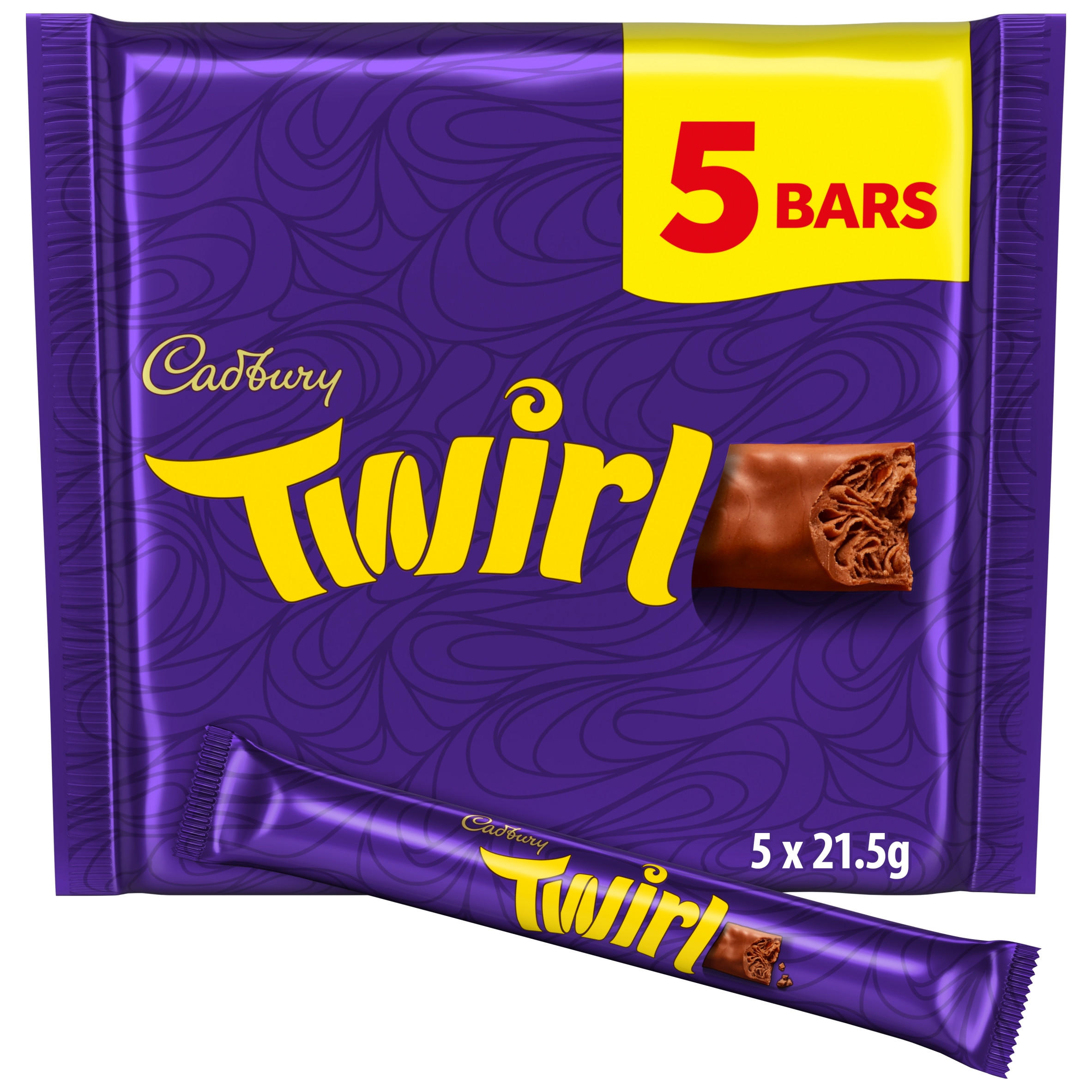 Cadbury Twirl Milk Chocolate 5 Pack Multipack 107.5 g