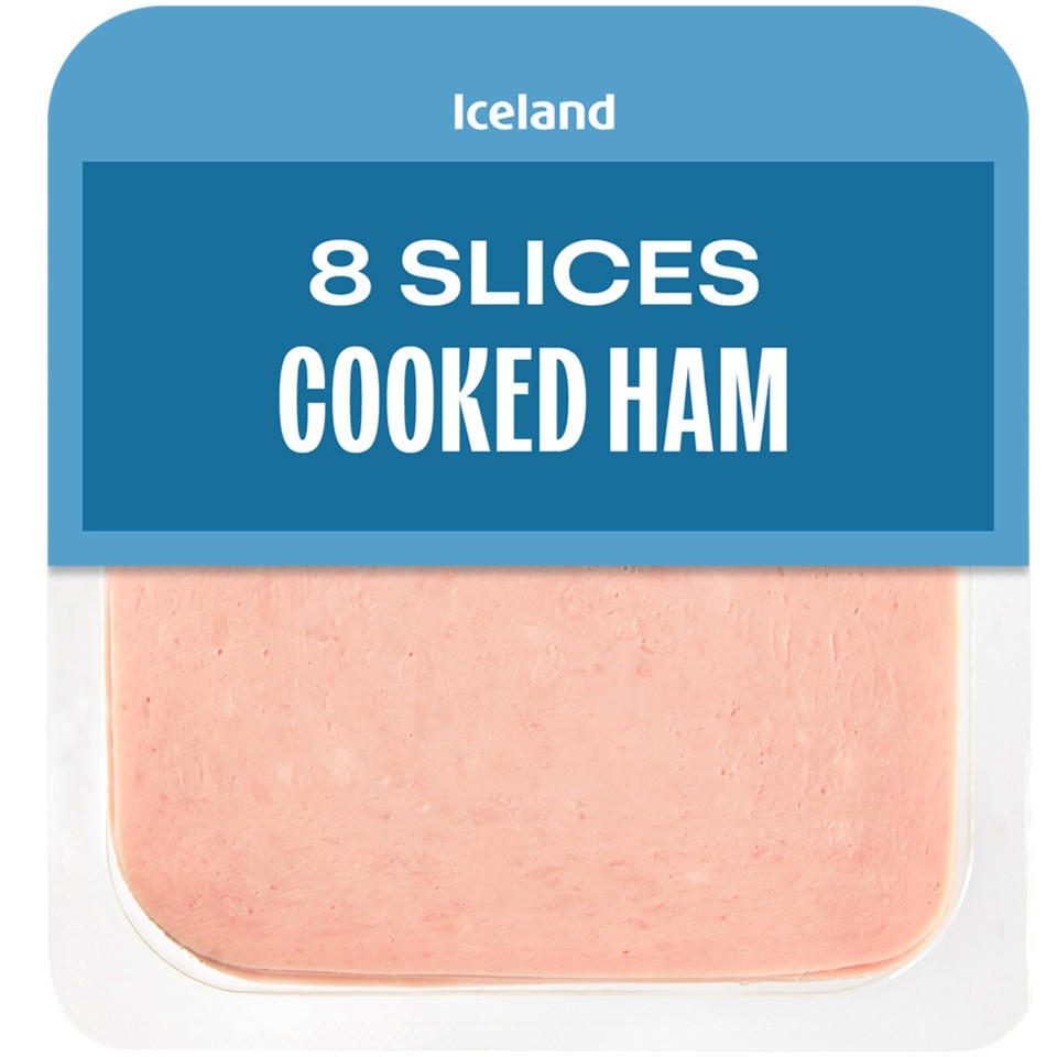 Iceland 8 Slices (Approx.) Cooked Ham 80g