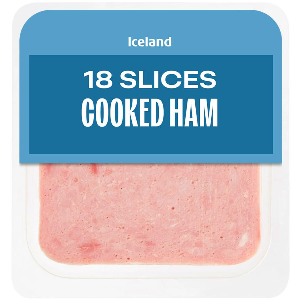 Iceland 18 Slices (Approx.) Cooked Ham 180g