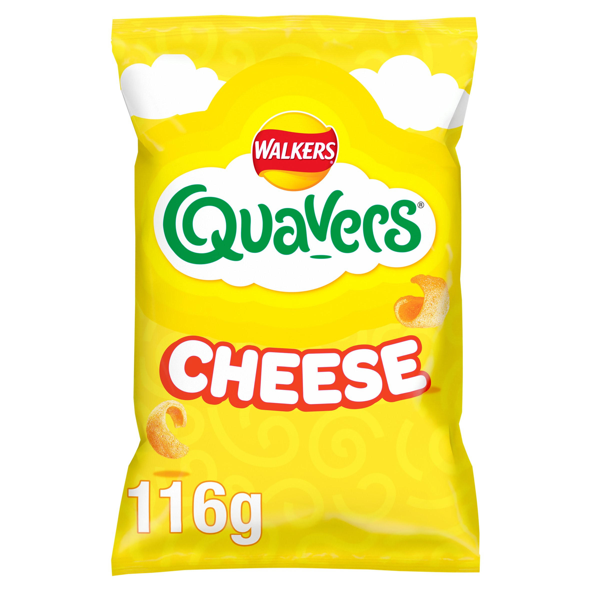 Walkers Quavers Cheese Sharing Snacks Crisps 116g