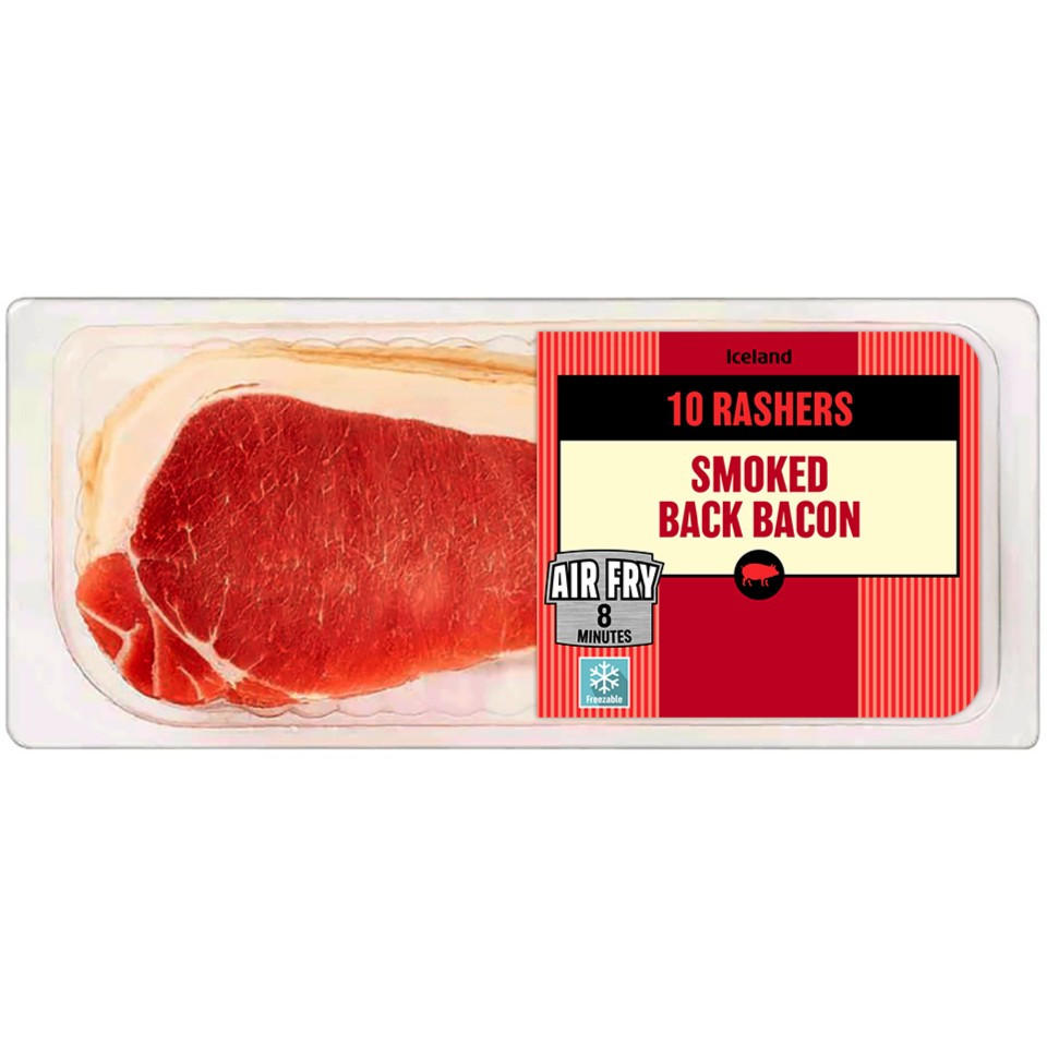 Iceland 10 Rashers (approx.) Smoked Back Bacon 300g