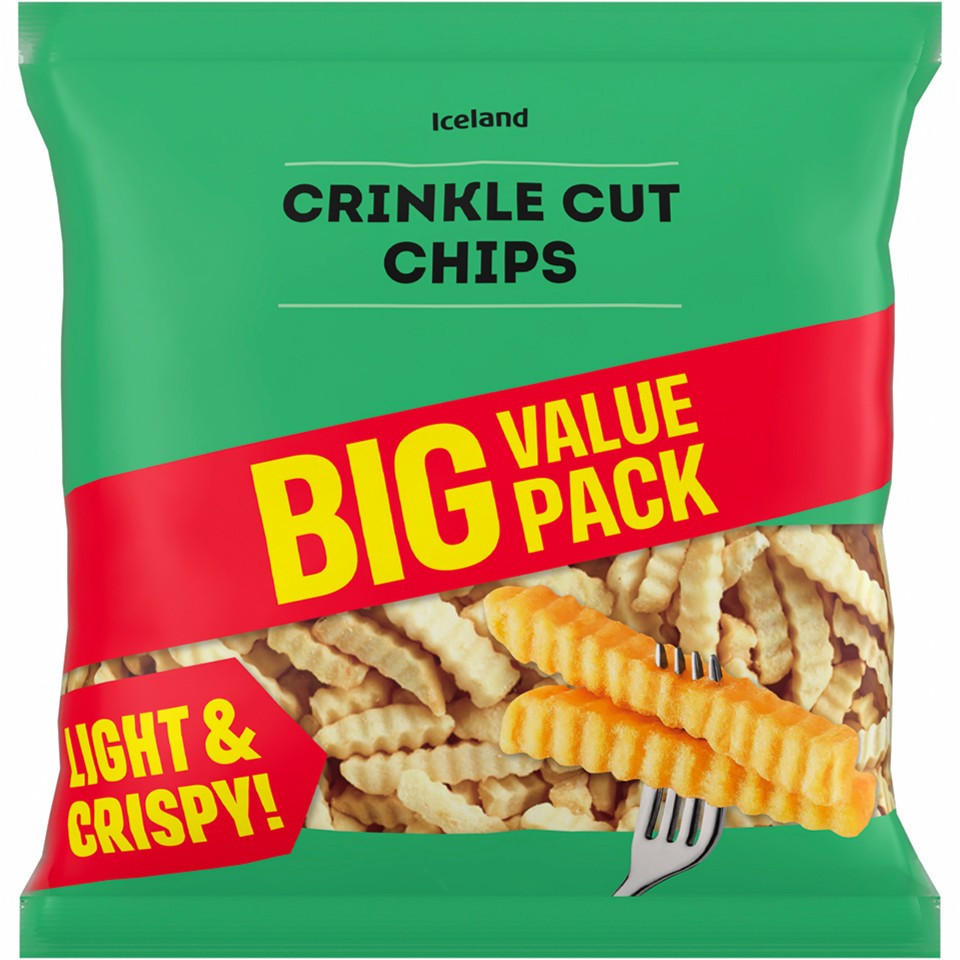 Iceland Crinkle Cut Chips 1.25kg