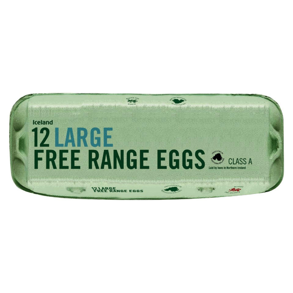 Iceland 12 Large Free Range Eggs