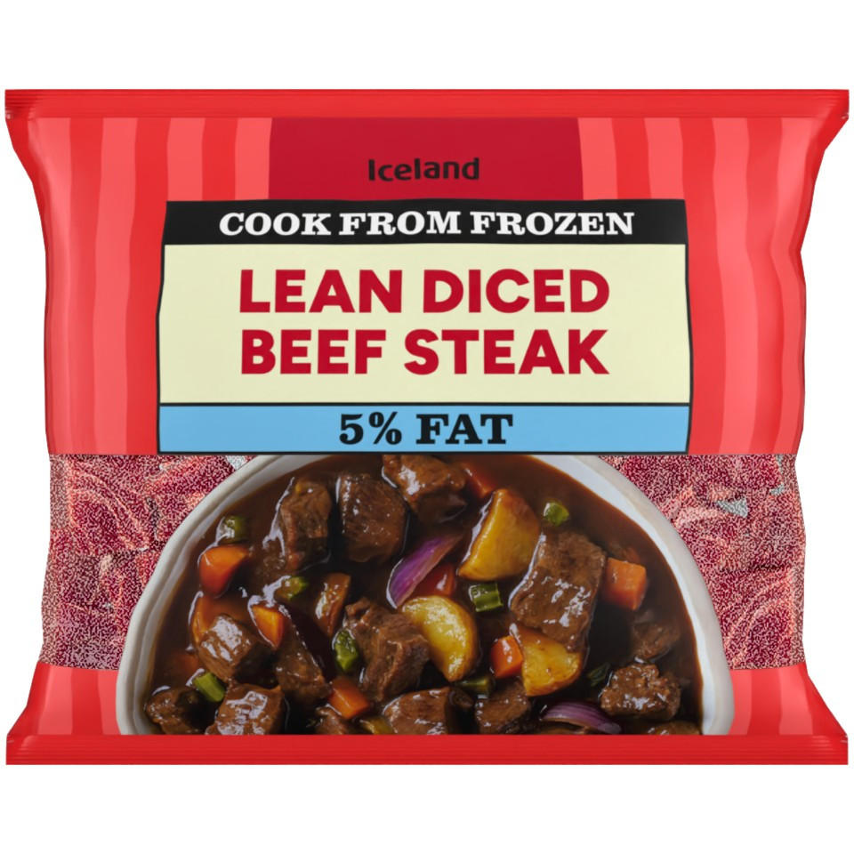 Iceland Lean Diced Beef Steak 350g