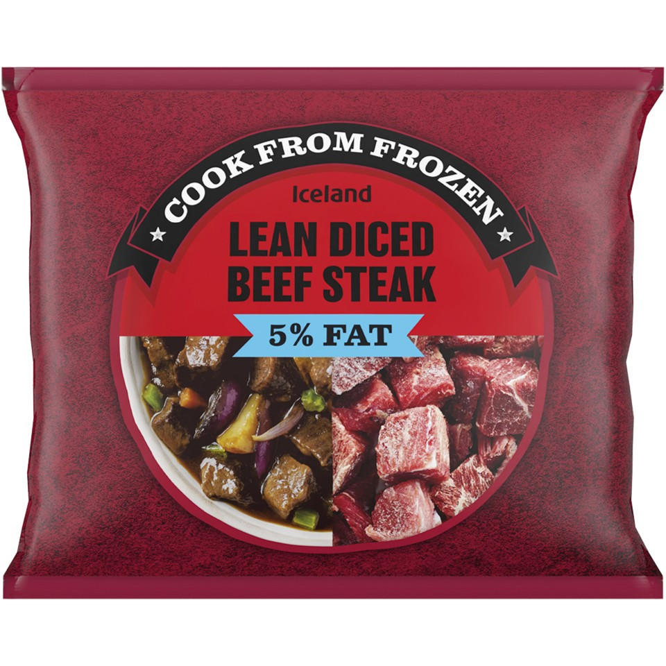 Iceland Lean Diced Beef Steak 350g