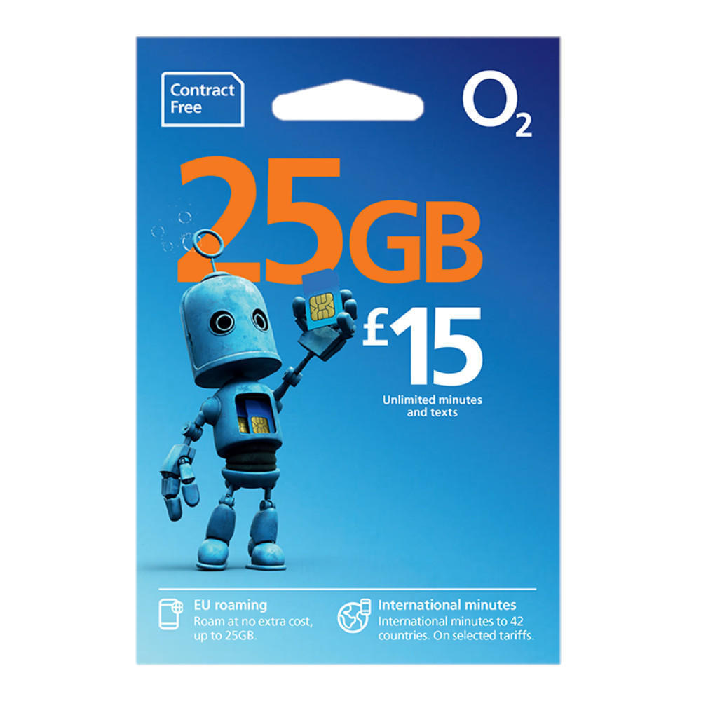 O2 £15 25GB Sim Card