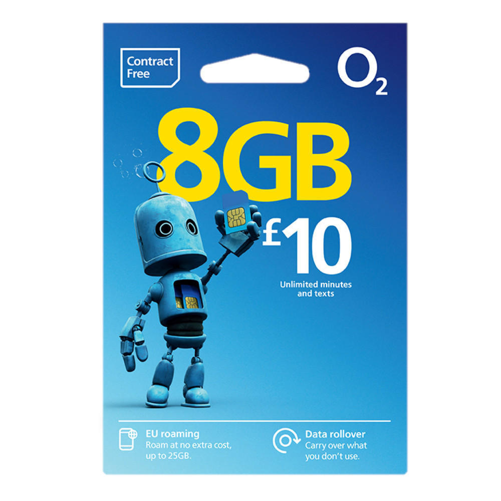 O2 £10 8GB Sim Card