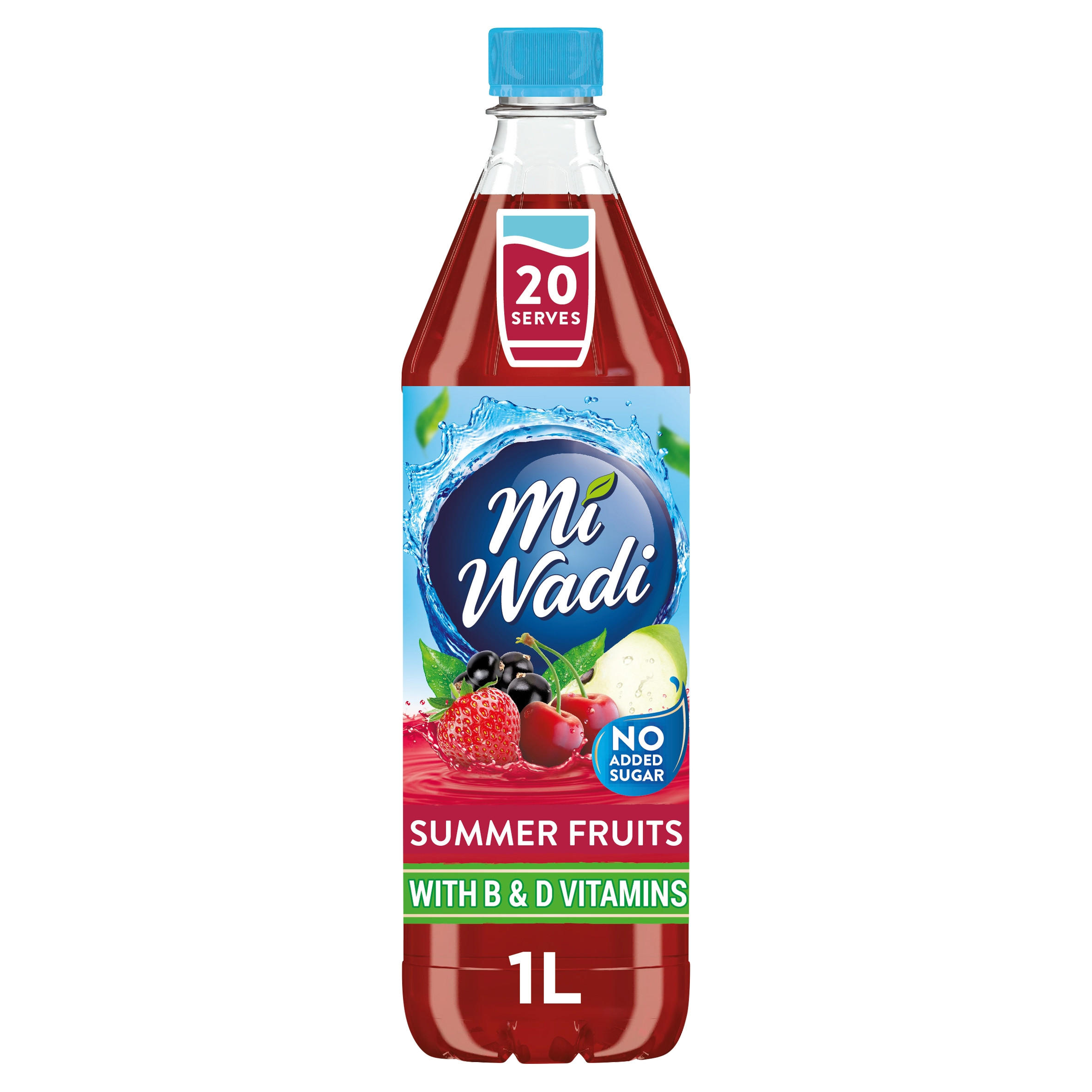 MiWadi No Added Sugar Summer Fruits with B & D Vitamins 1L