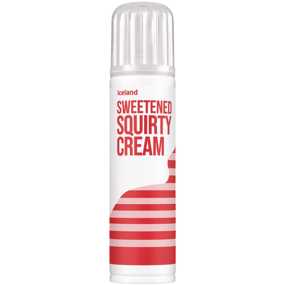 Iceland Sweetened Squirty Cream 250g