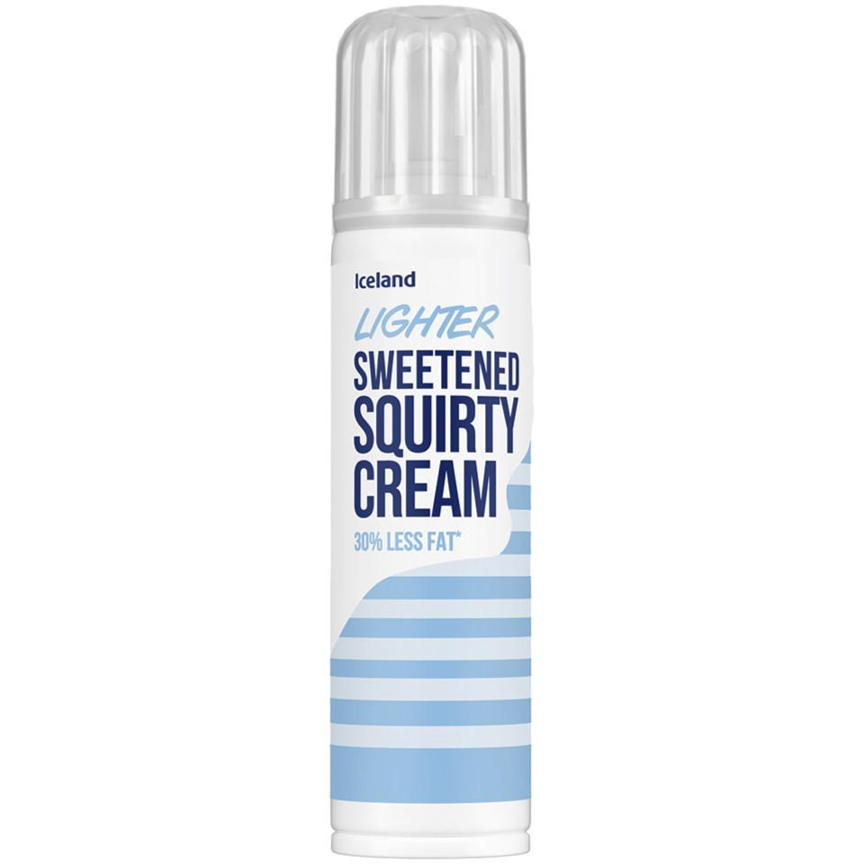 Iceland Lighter Sweetened Squirty Cream 250g