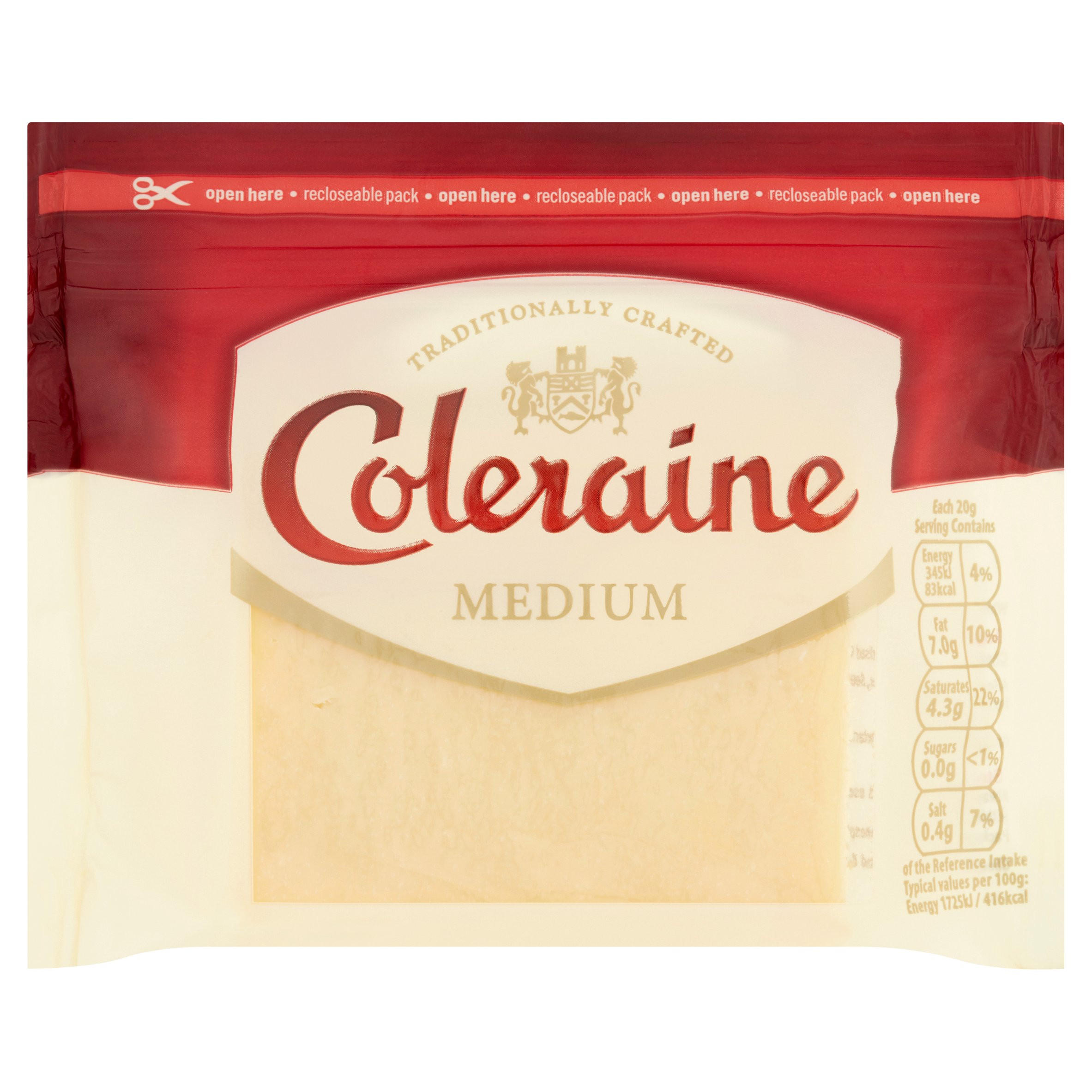 Coleraine Medium Cheddar 200g