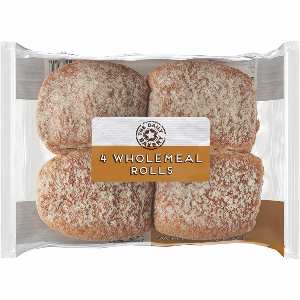The Daily Bakery 4 Wholemeal Rolls