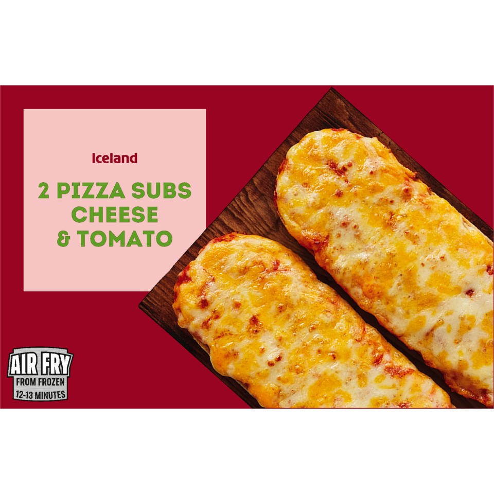 Iceland 2 Pizza Subs Cheese & Tomato 270g