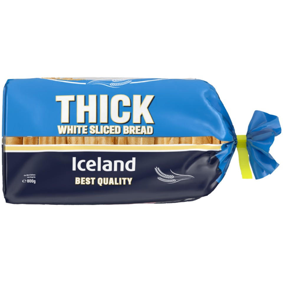 Iceland Thick White Sliced Bread 800g