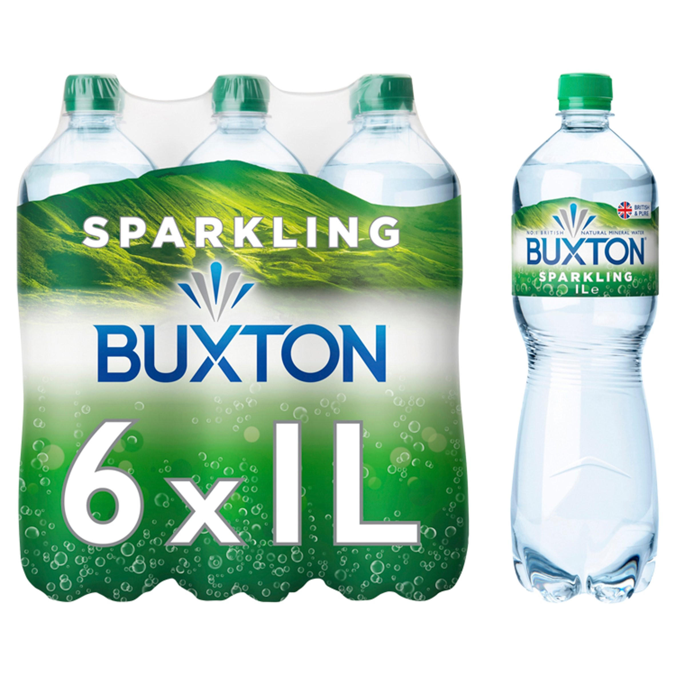 Buxton Sparkling Natural Mineral Water 6x1L