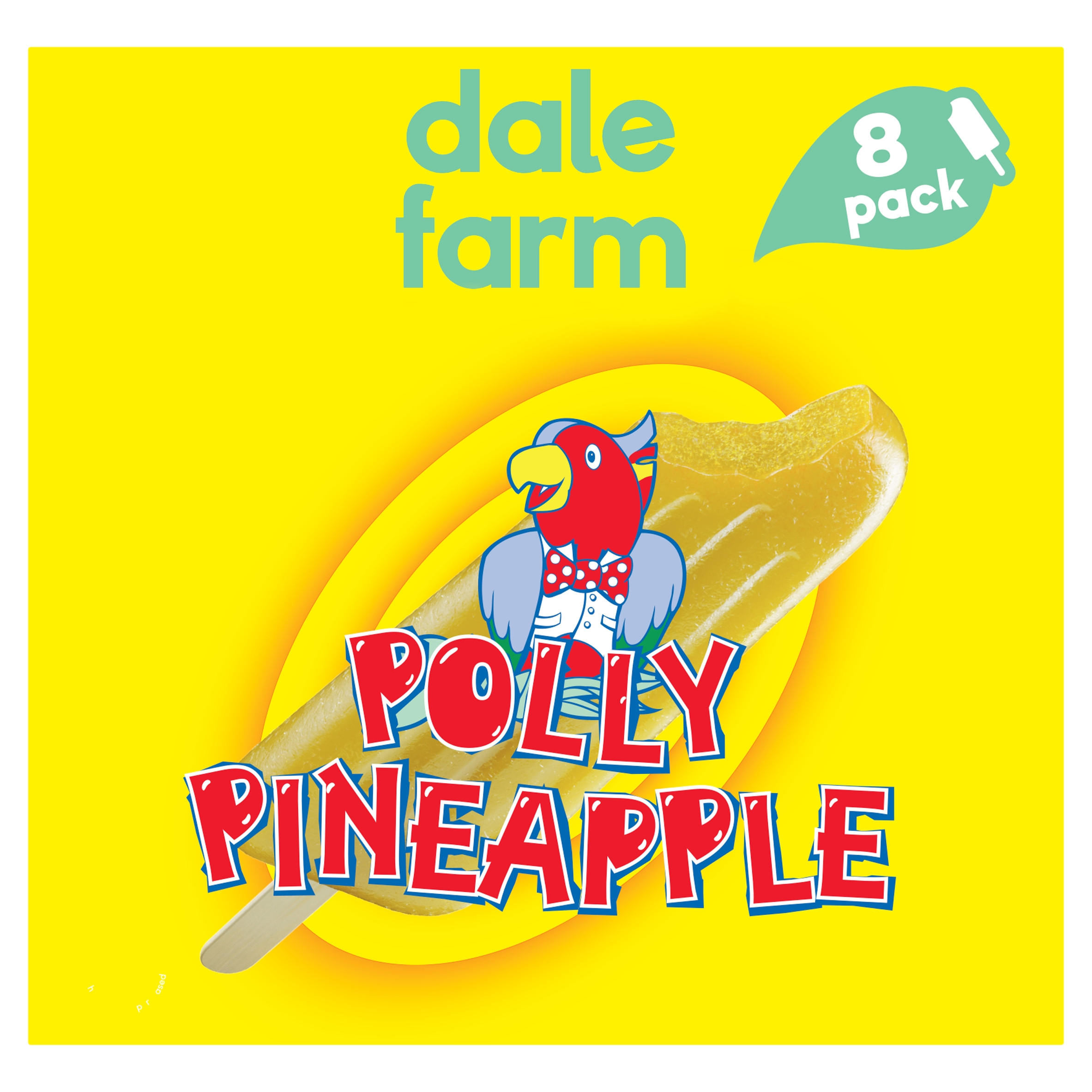 Dale Farm Polly Pineapple Ice Lollies 8 Pack