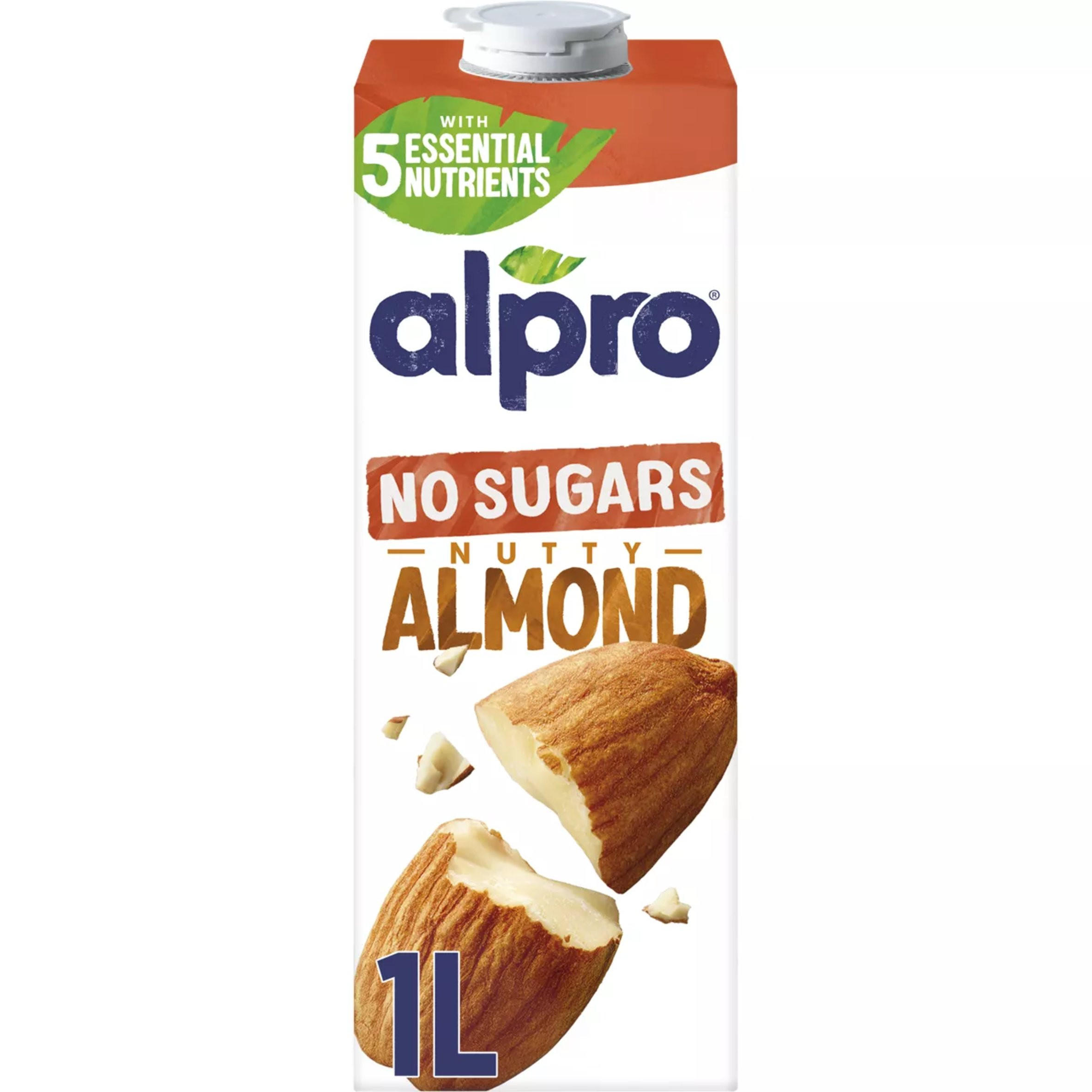 Alpro Almond No Sugar Long Life Dairy Free Drink 1L