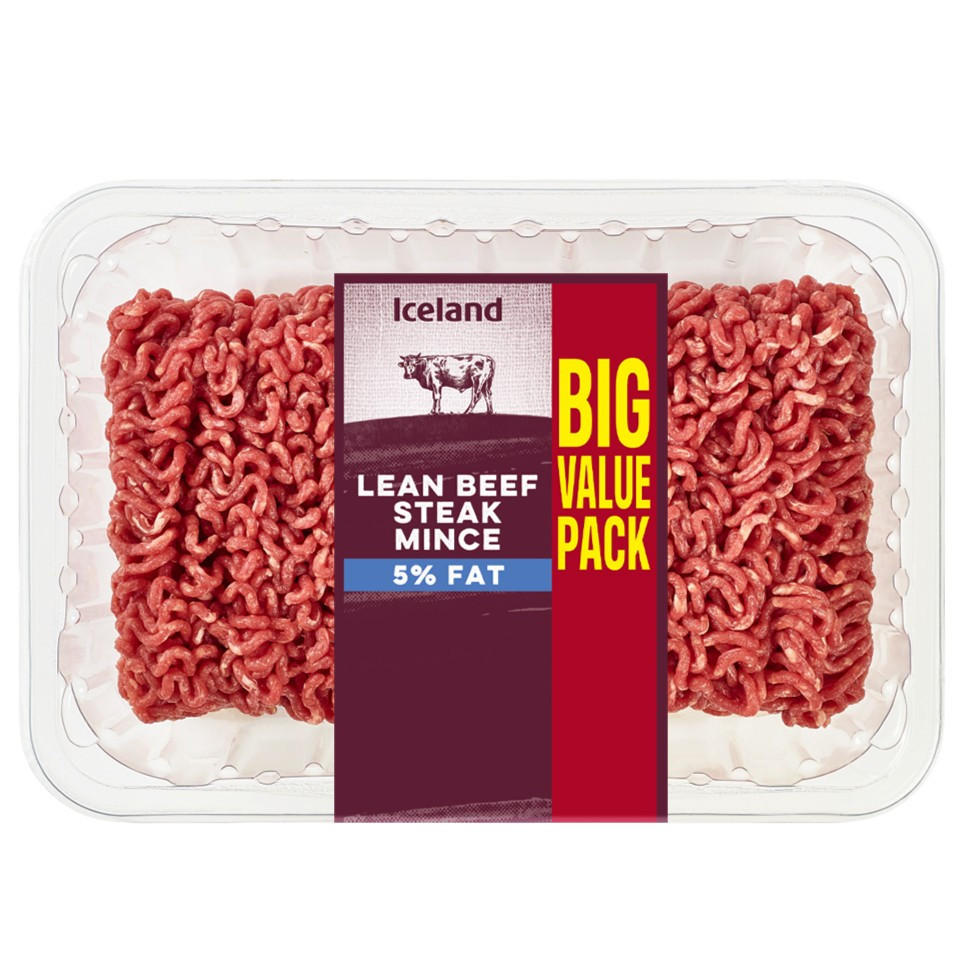 Iceland Lean Beef Steak Mince 5% Fat 650g