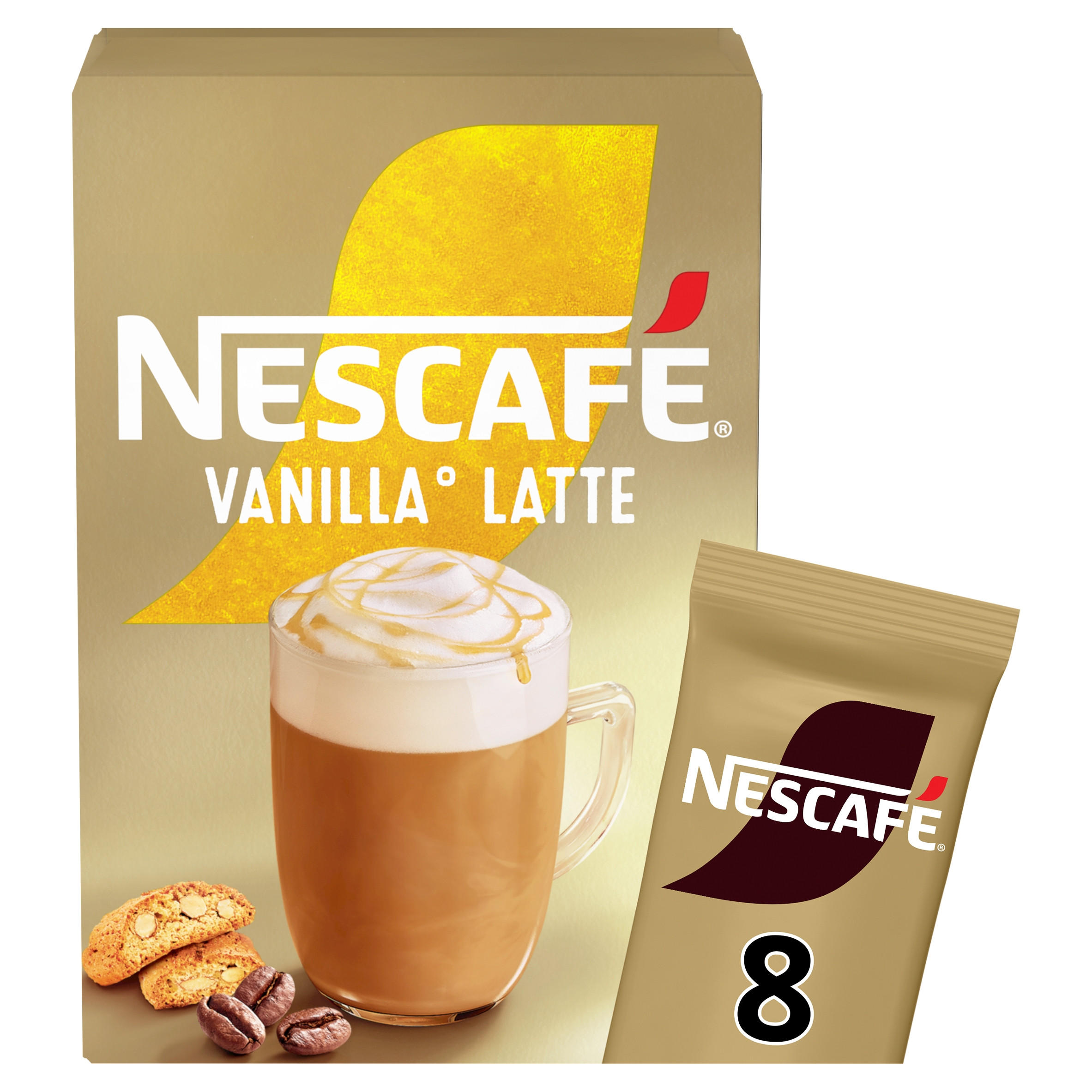 Nescafe Vanilla Latte Instant Coffee 8 x 18.5g Sachets