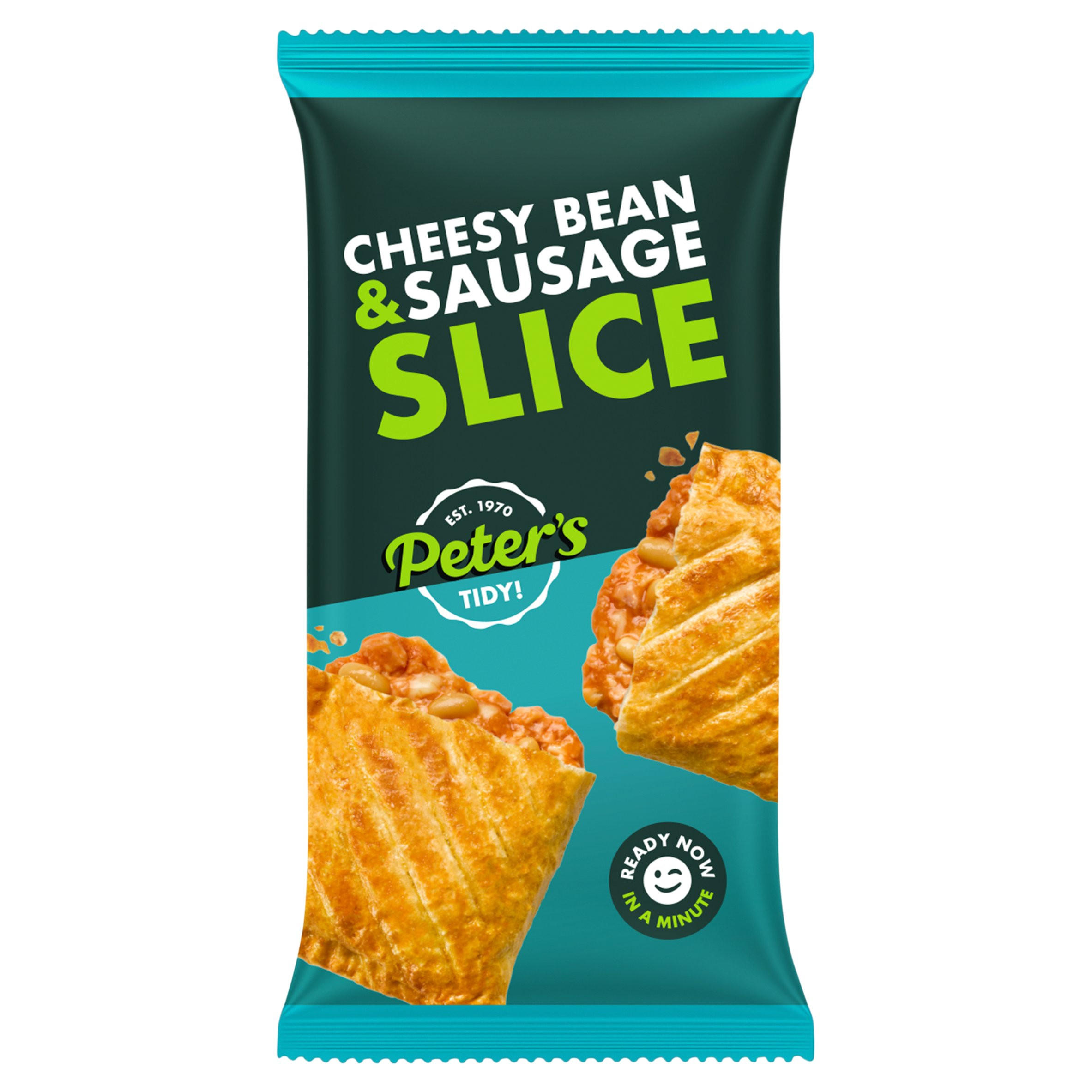 Peter's Cheesy Bean & Sausage Slice