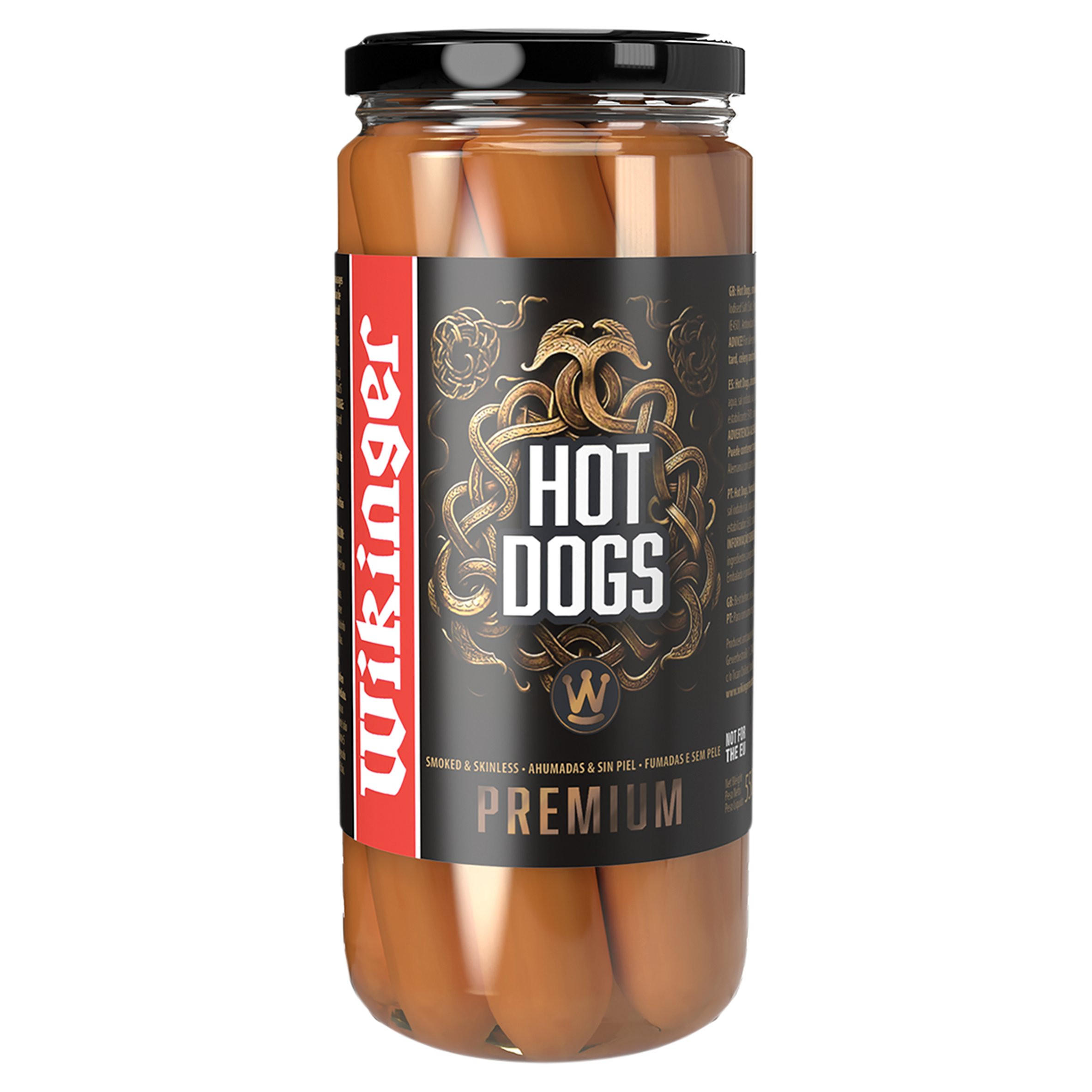 Wikinger Smoked & Skinless Premium Hot Dogs 550g