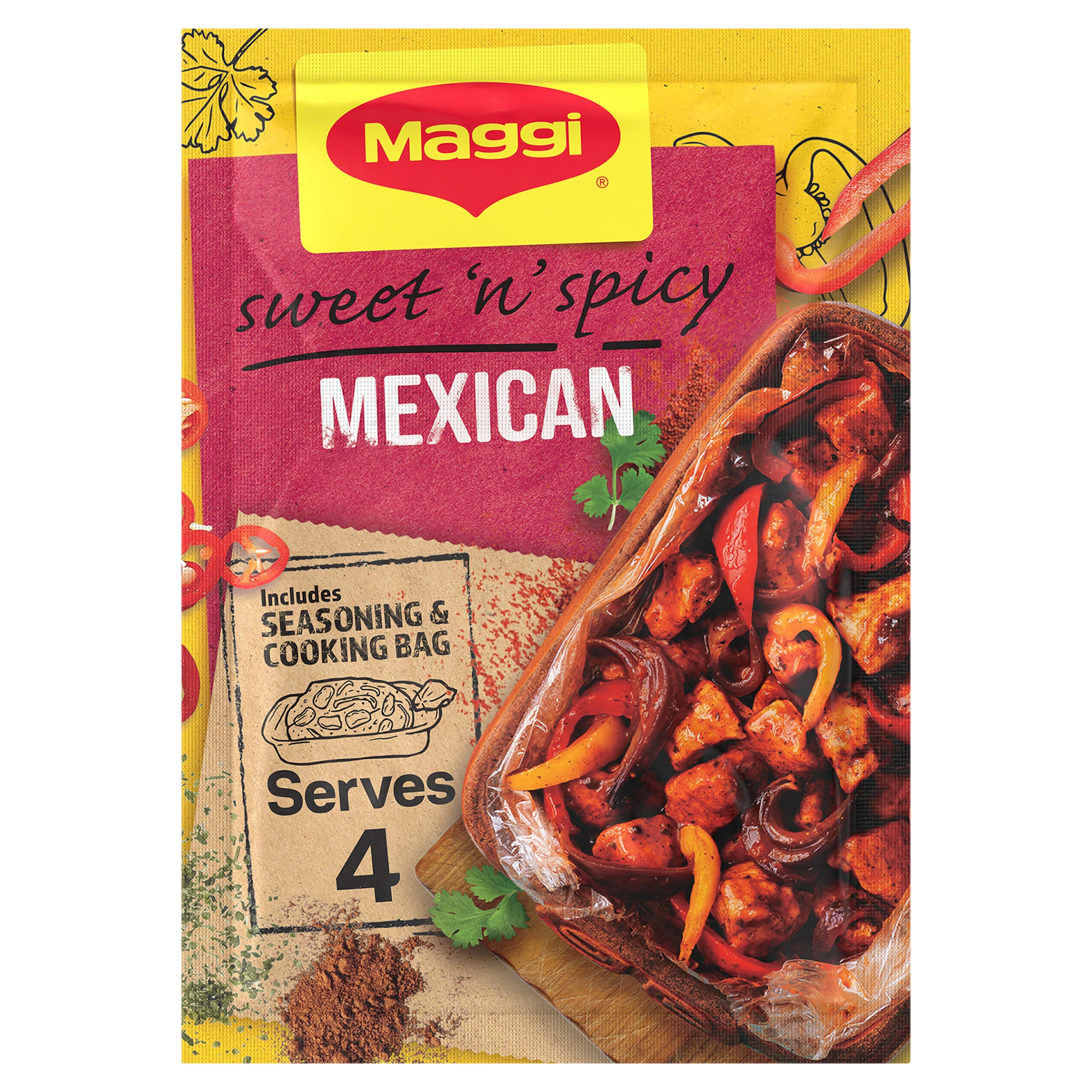 Maggi Juicy Sweet and Spicy Mexican Chicken Herbs and Spices Recipe Mix 38g