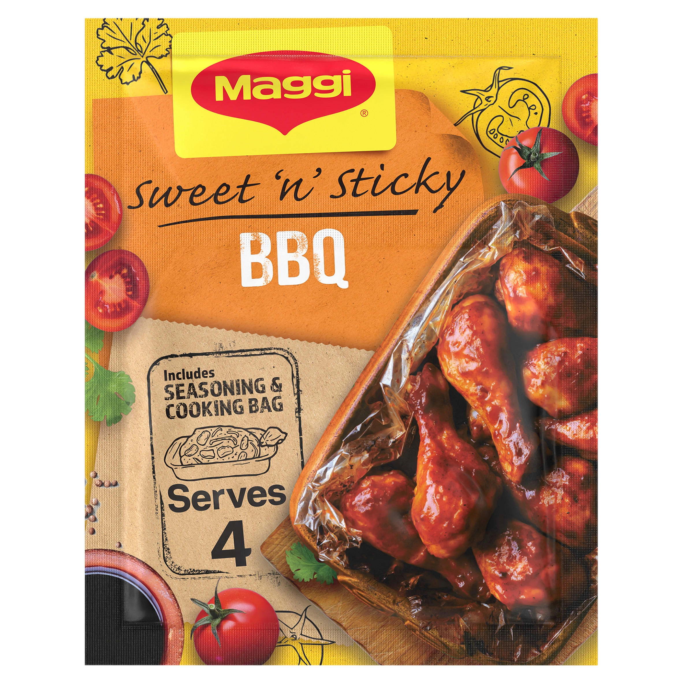 Maggi Juicy Sweet and Sticky BBQ Chicken Herbs and Spices Recipe Mix 41g
