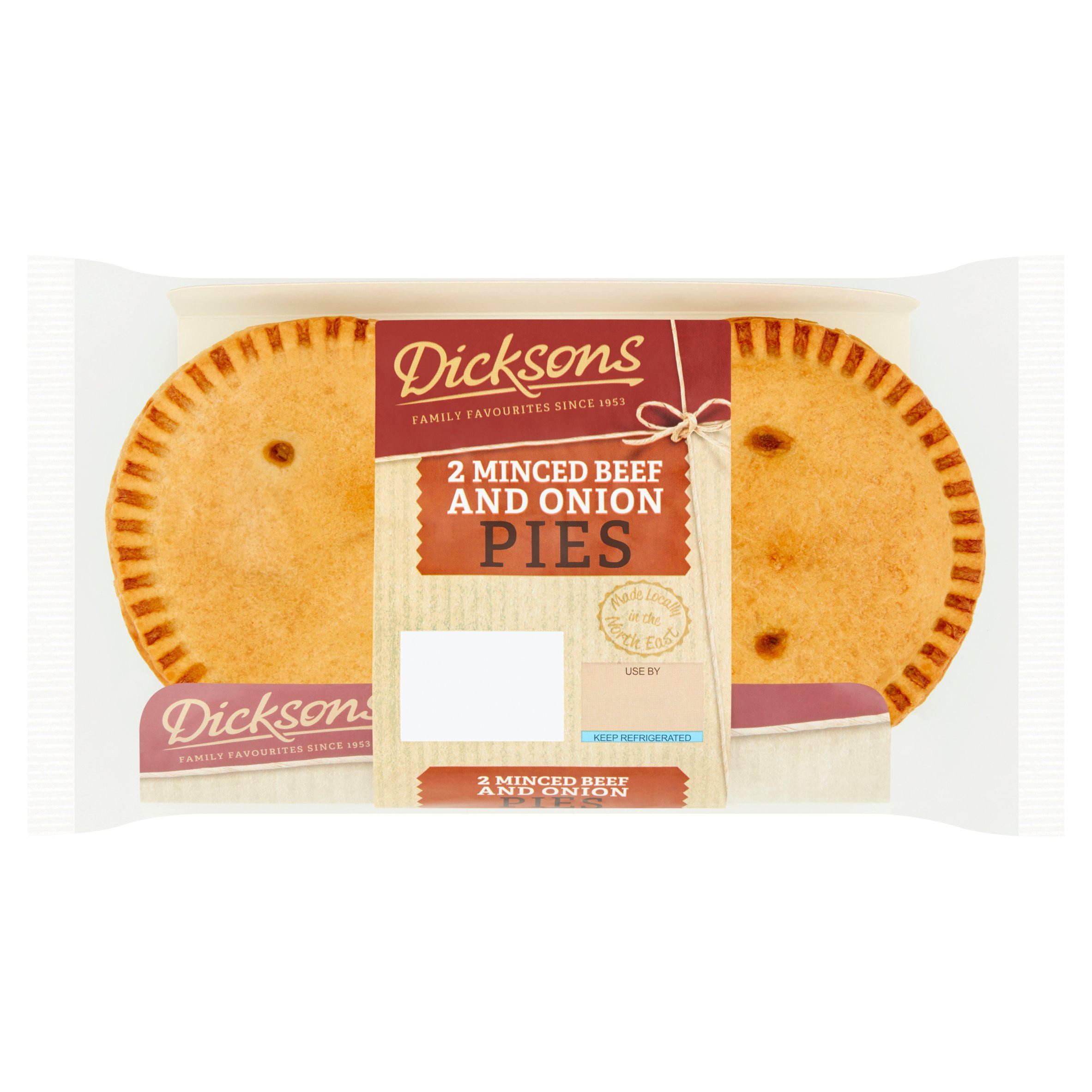 Dicksons Minced Beef and Onion Pies 2 x 169g