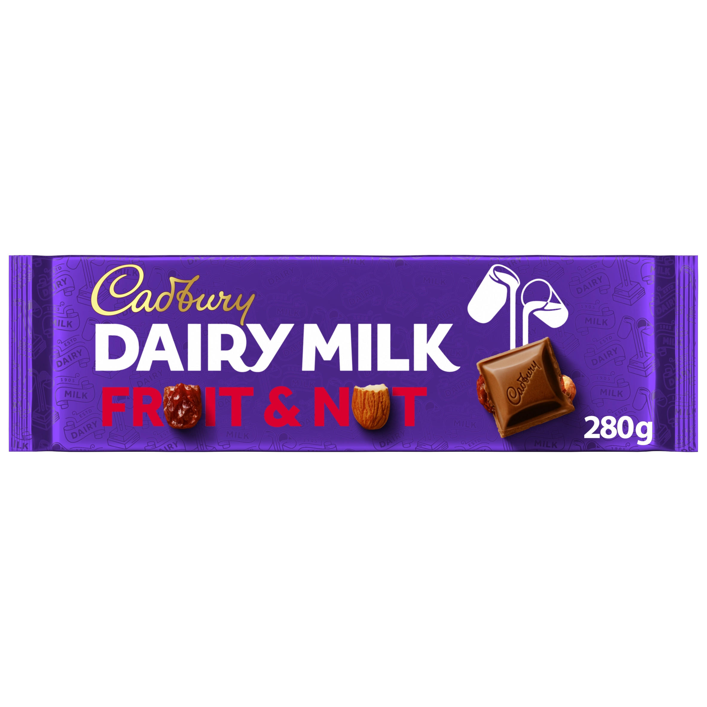 Cadbury Dairy Milk Fruit and Nut Chocolate Bar 280 g
