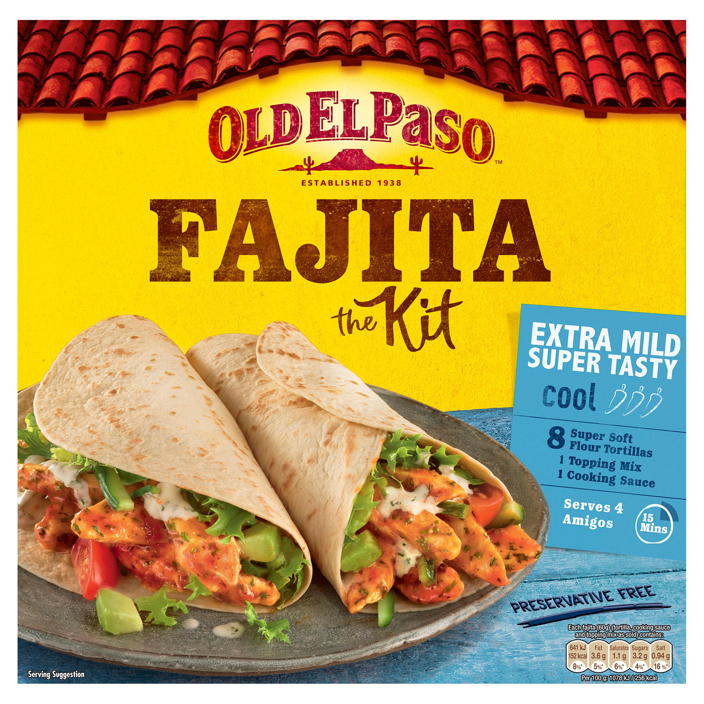 Old El Paso Fajita Kit Extra Mild Super Tasty