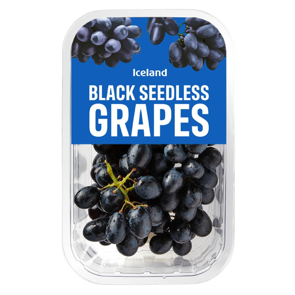 Iceland Black Seedless Grapes 400g