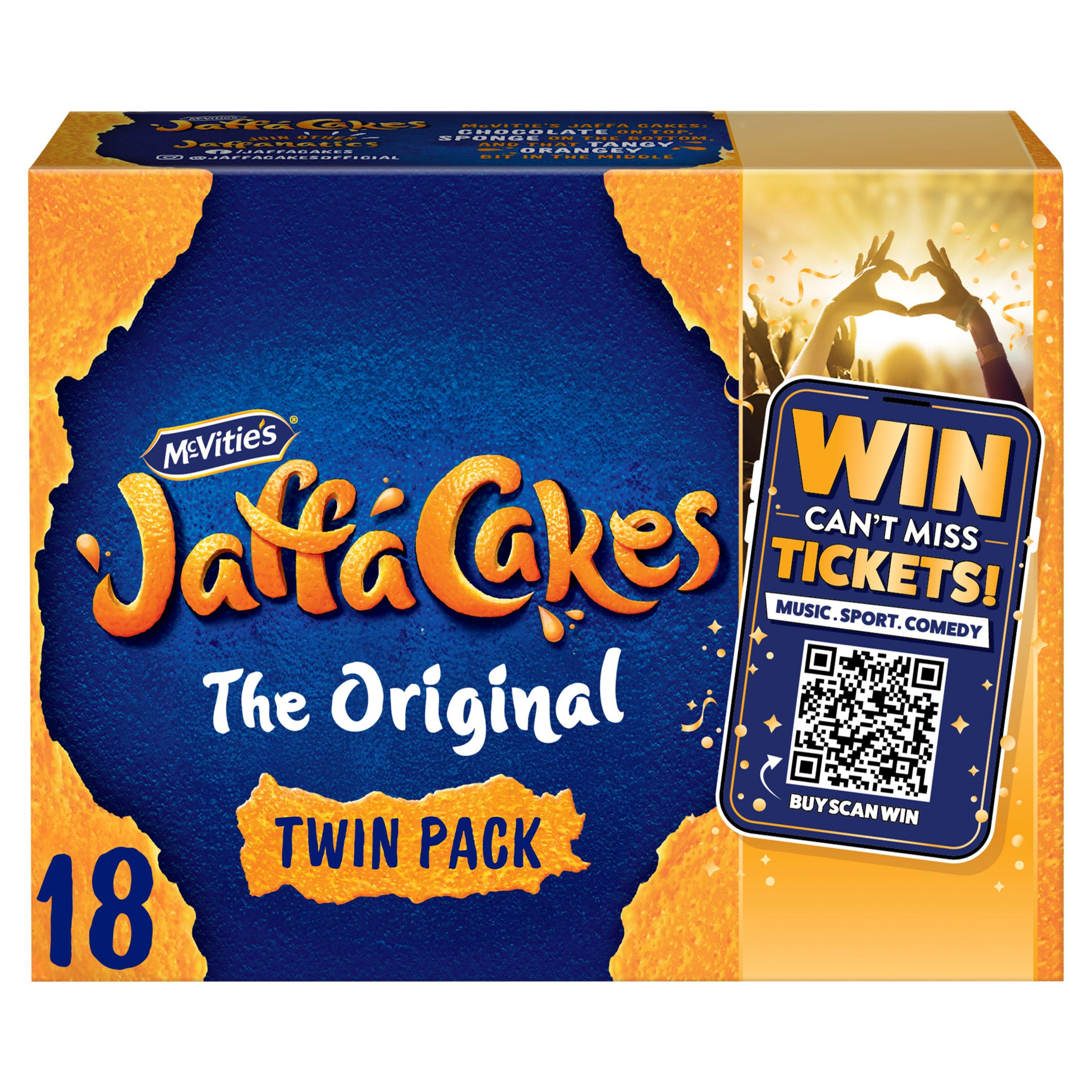 McVitie's Jaffa Cakes Original Chocolate Biscuits Twin Pack 18 Cakes, 198g