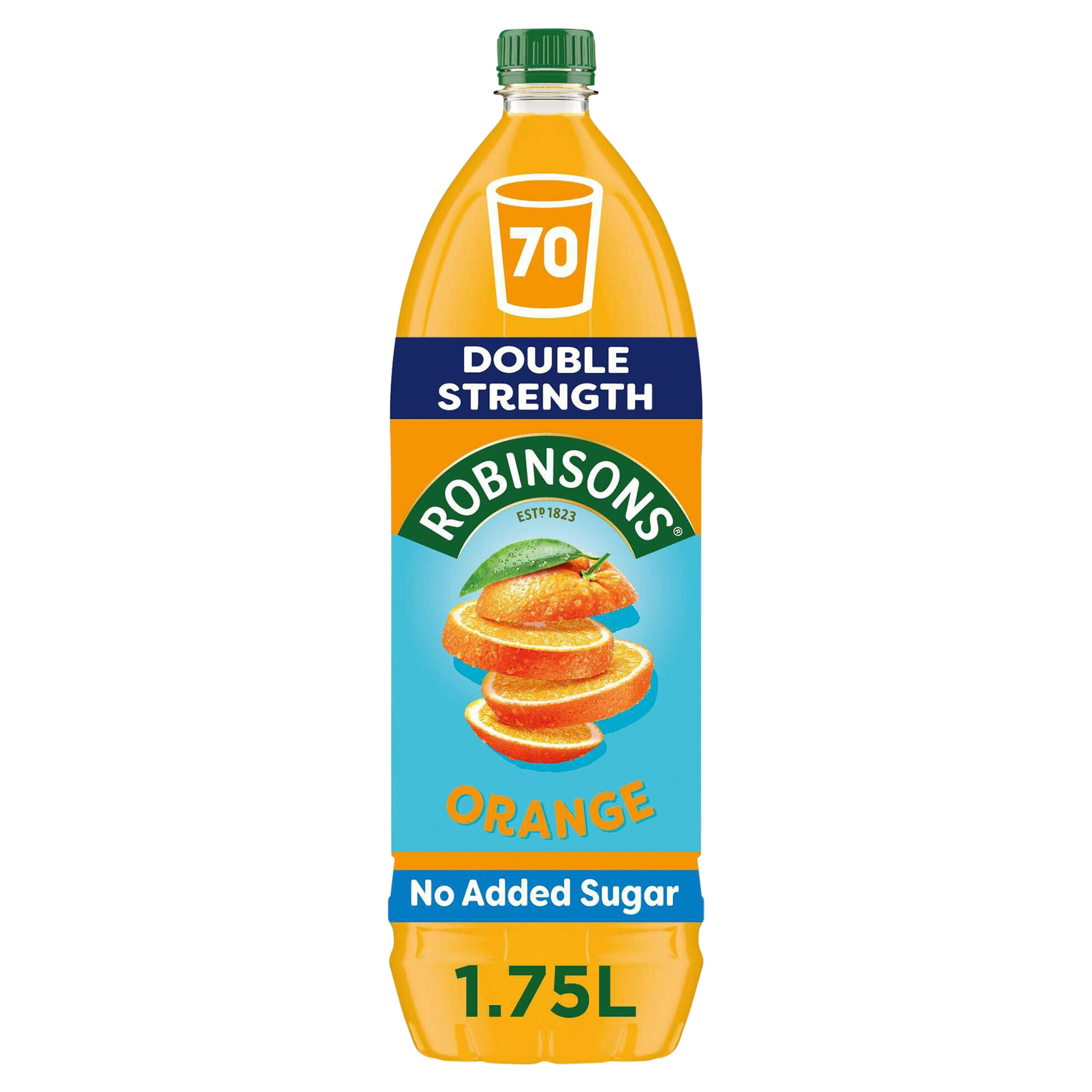 Robinsons Double Strength Orange No Added Sugar Squash 1.75L