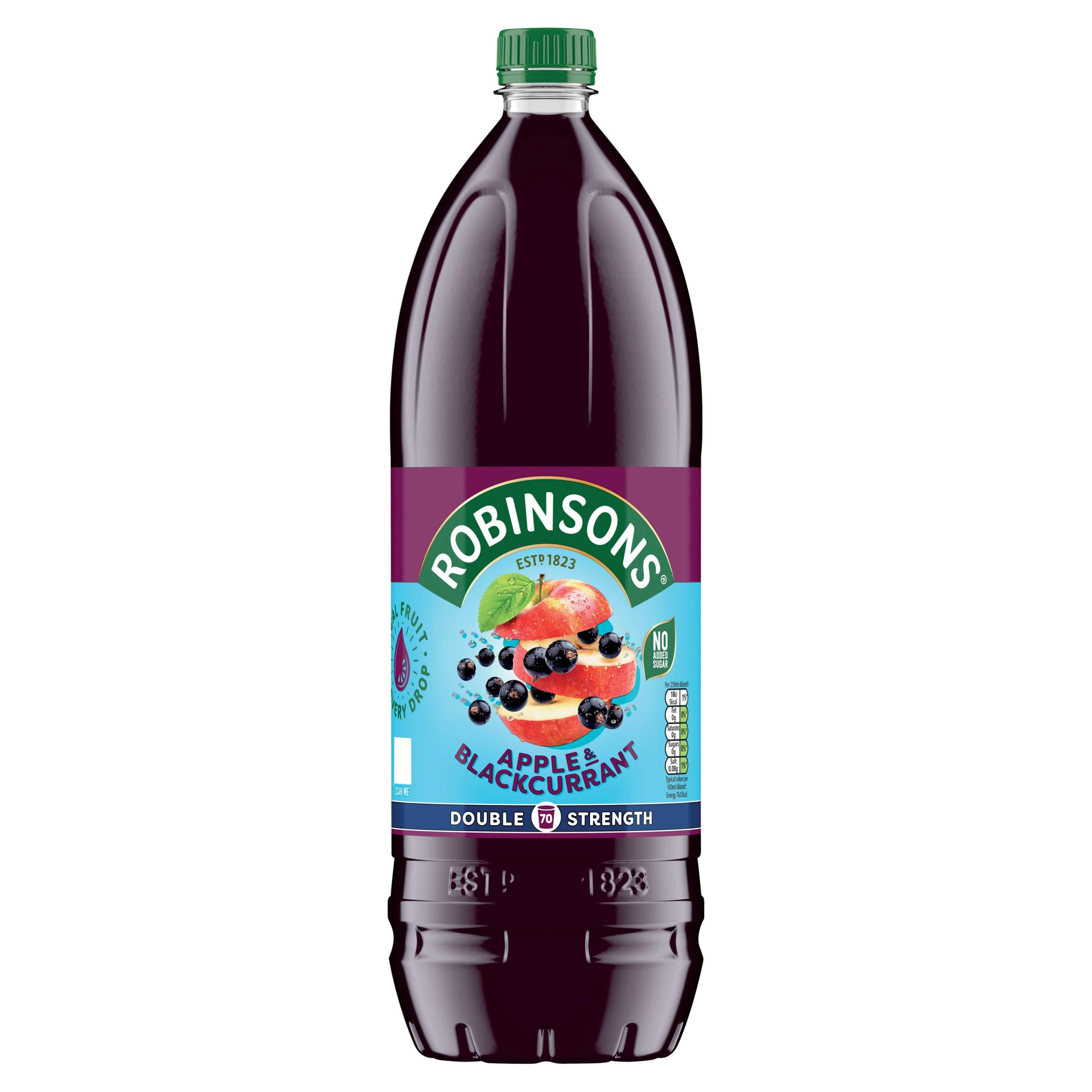 Robinsons Double Strength Apple & Blackcurrant No Added Sugar Squash 1.75L