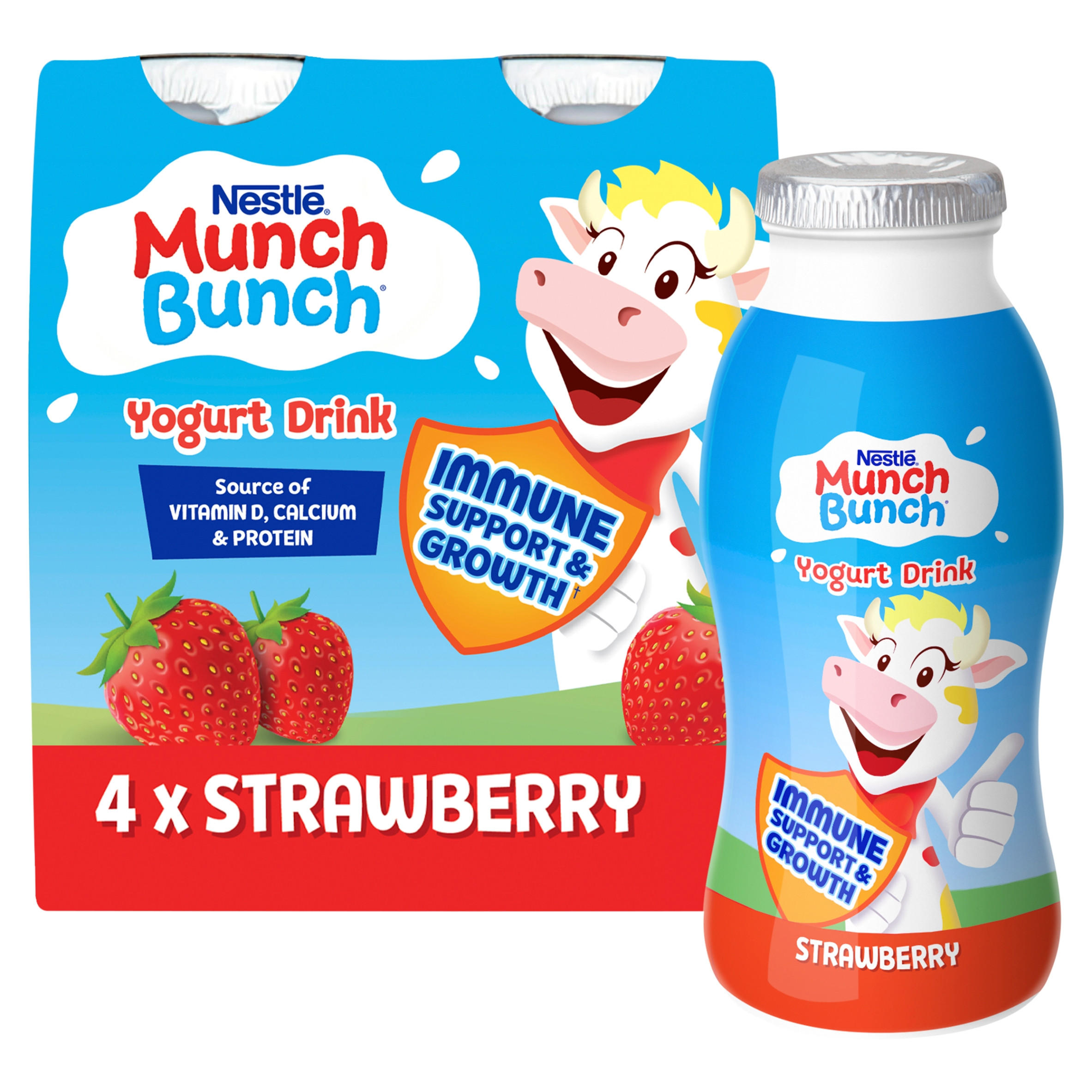 Munch Bunch Strawberry Yogurt Drink 4 x 90g (360g)