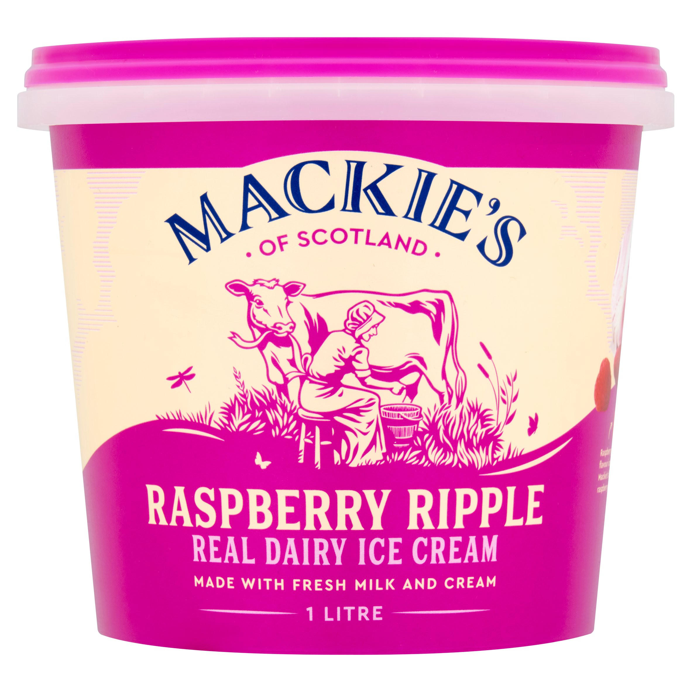 Mackie's of Scotland Raspberry Ripple Real Dairy Ice Cream