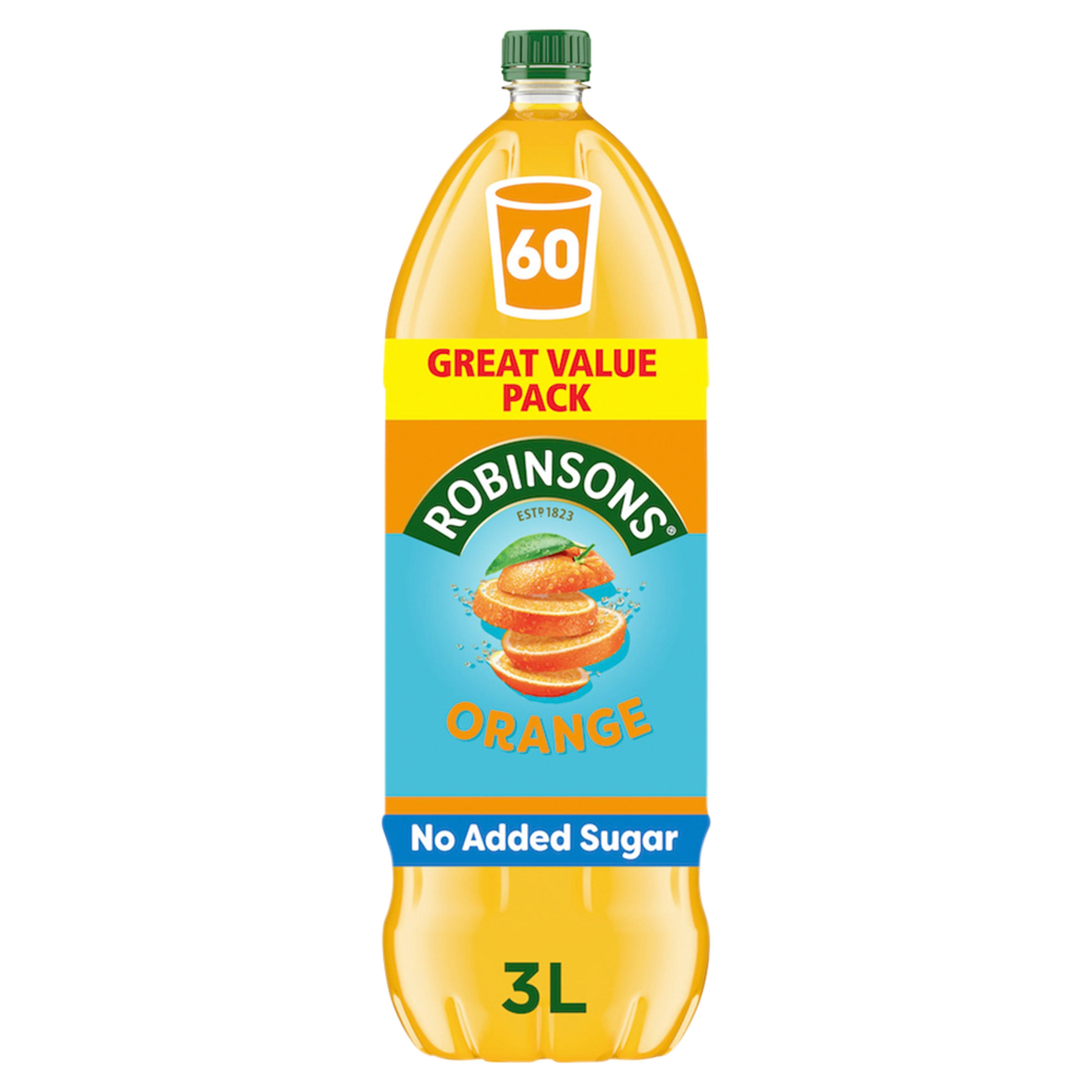 Robinsons Orange No Added Sugar Squash 3L