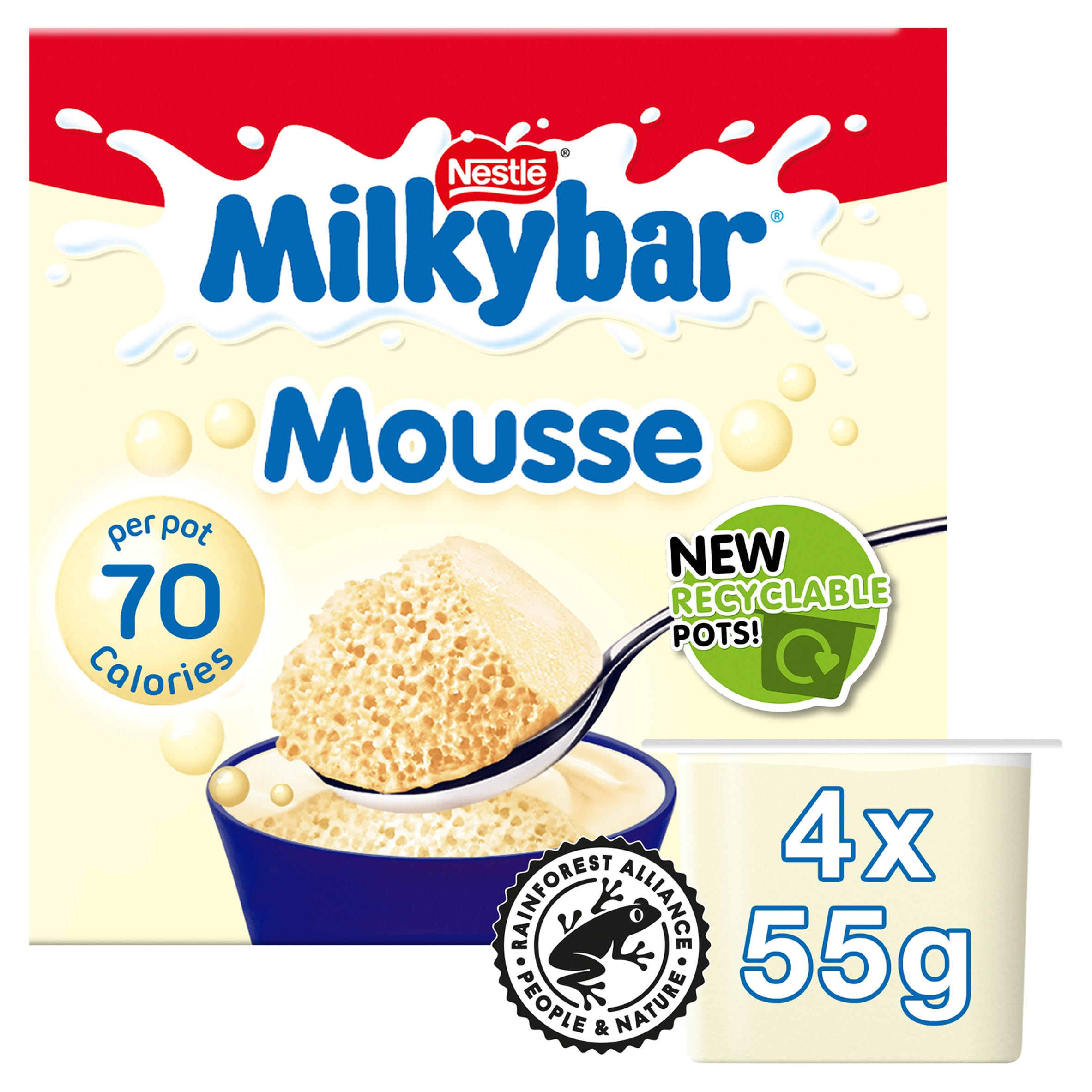 Milkybar White chocolate Mousse 4 x 55g