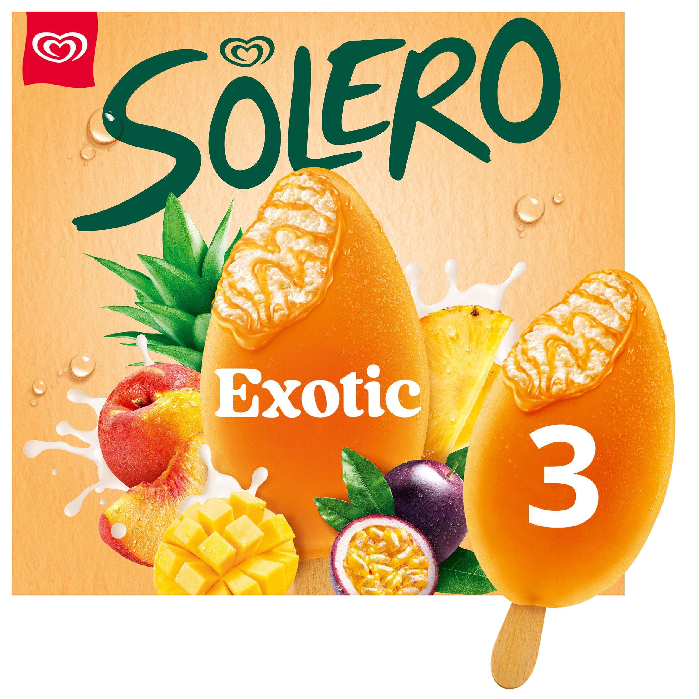 Solero Ice Cream Sticks Exotic 3x 90 ml