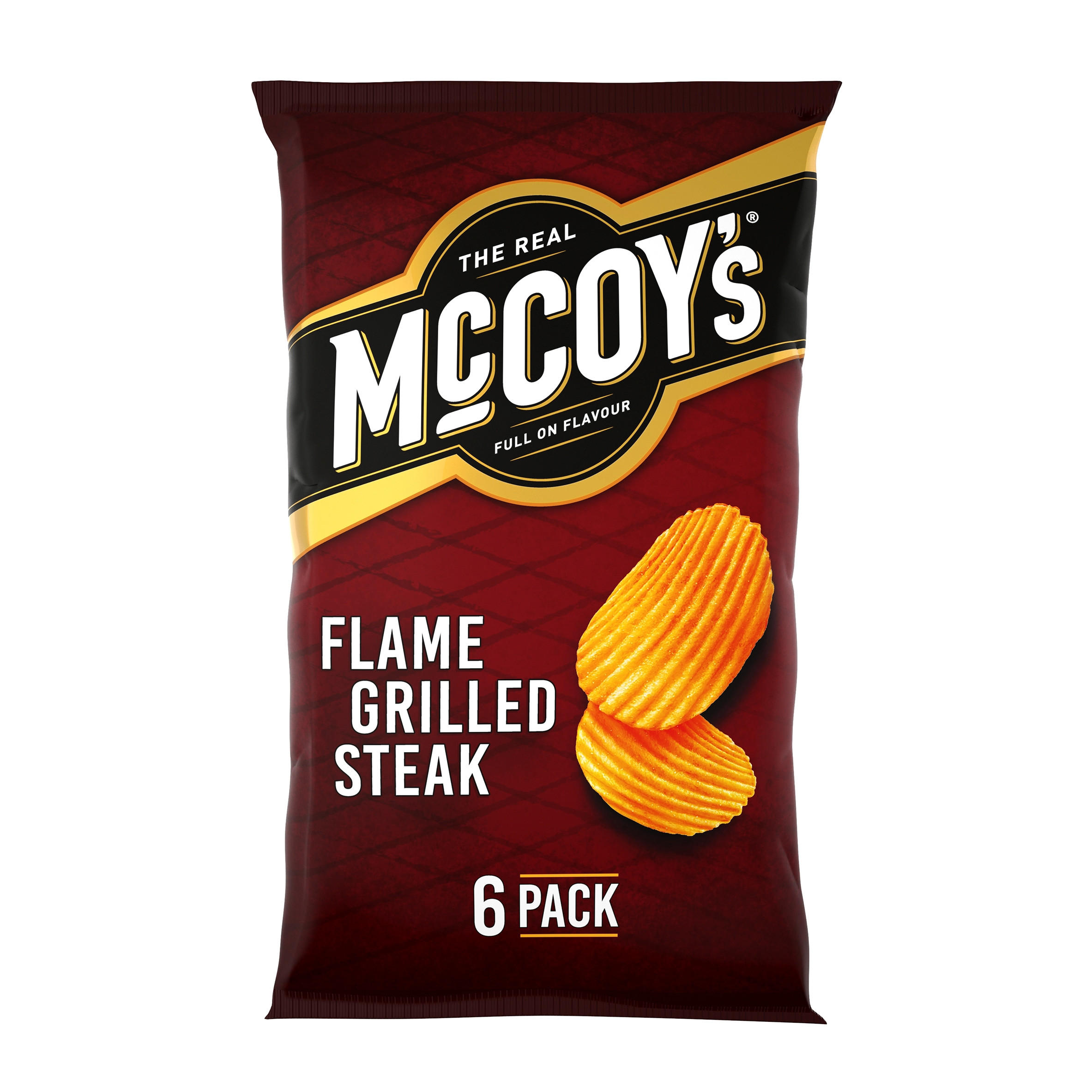 McCoy's Flame Grilled Steak Flavour Potato Crisps 6 x 25g