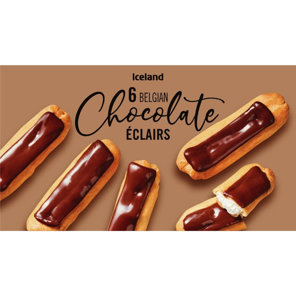 Iceland 6 Belgian Chocolate Éclairs 160g